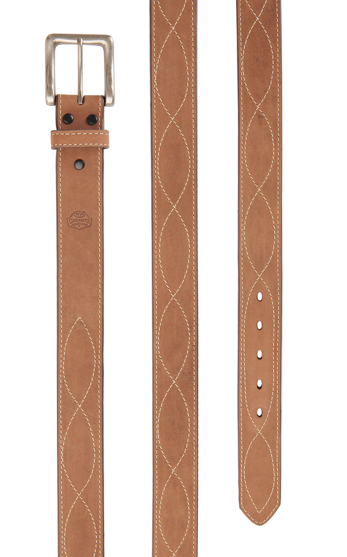 Cavender's Men's Bay Apache Brown Western Belt - Image 1