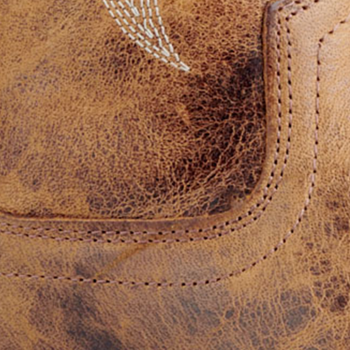 Old West Women's Burnt Tan Snip Toe Cowboy Boots - Image 1