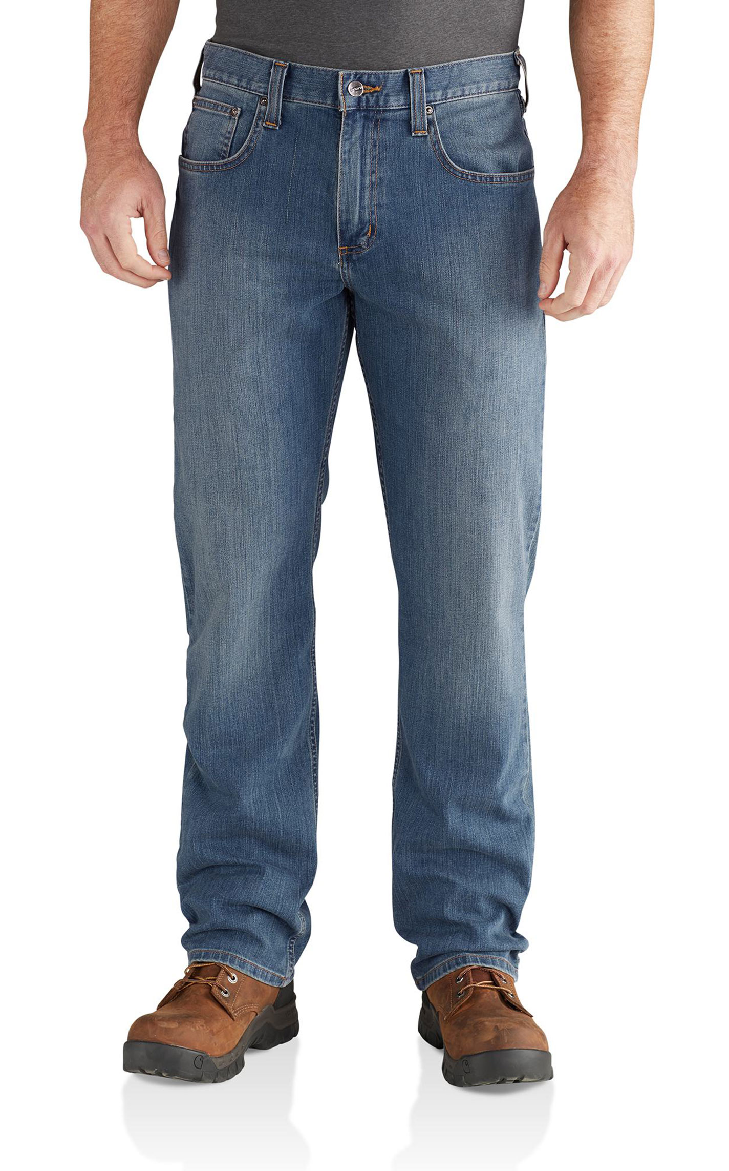 Carhartt Men's Medium Wash Rugged Flex Work Jeans - Image 2