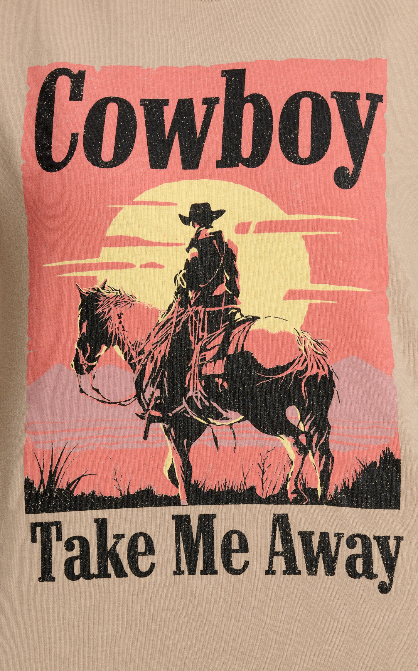 Lotus Fashion Women's Mocha Cowboy Take Me Away Graphic Pullover - Image 1