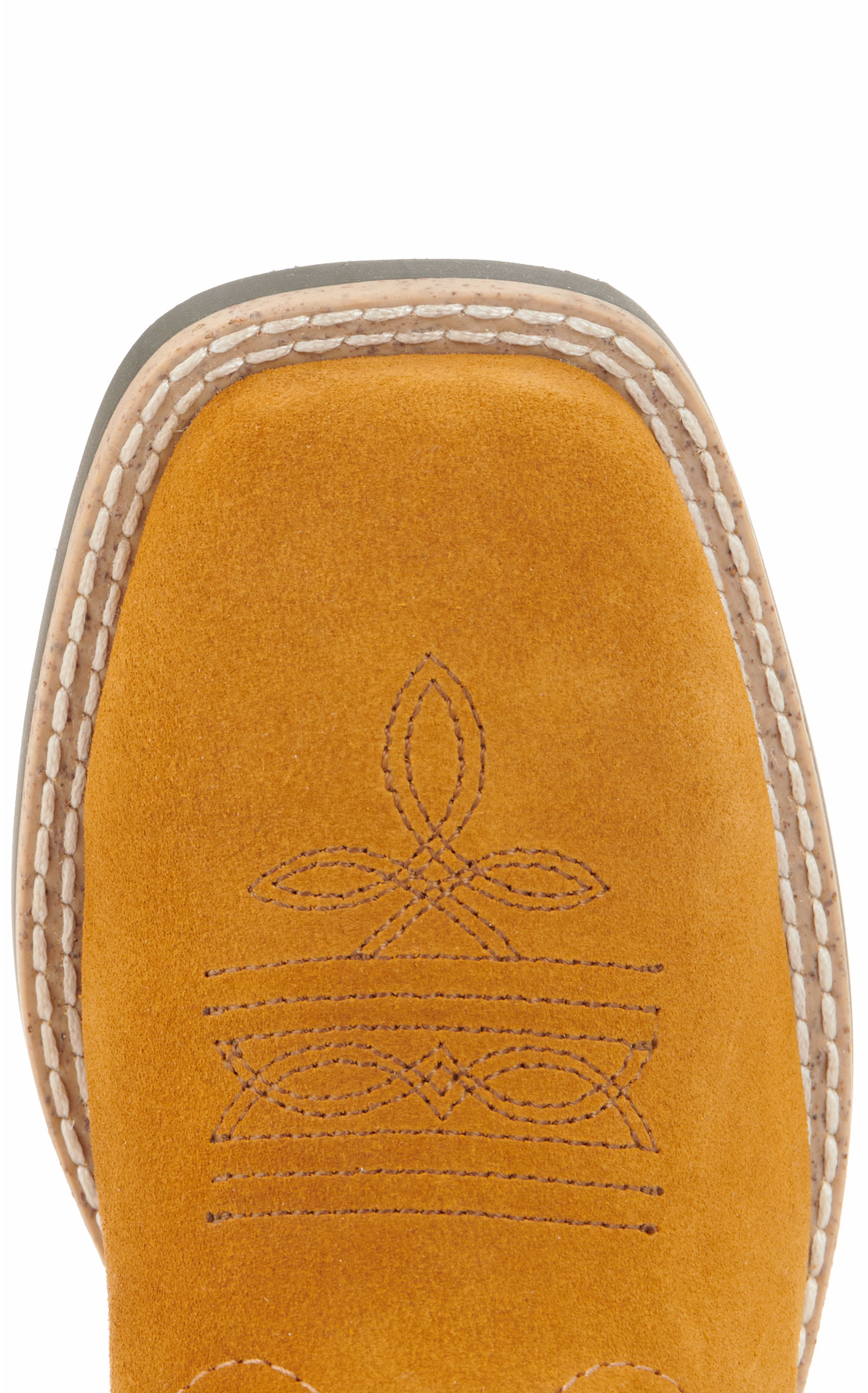 Smoky Mountain Kids' Tex Camel Roughout and Light Navy Wide Square Toe Cowboy Boots - Image 1