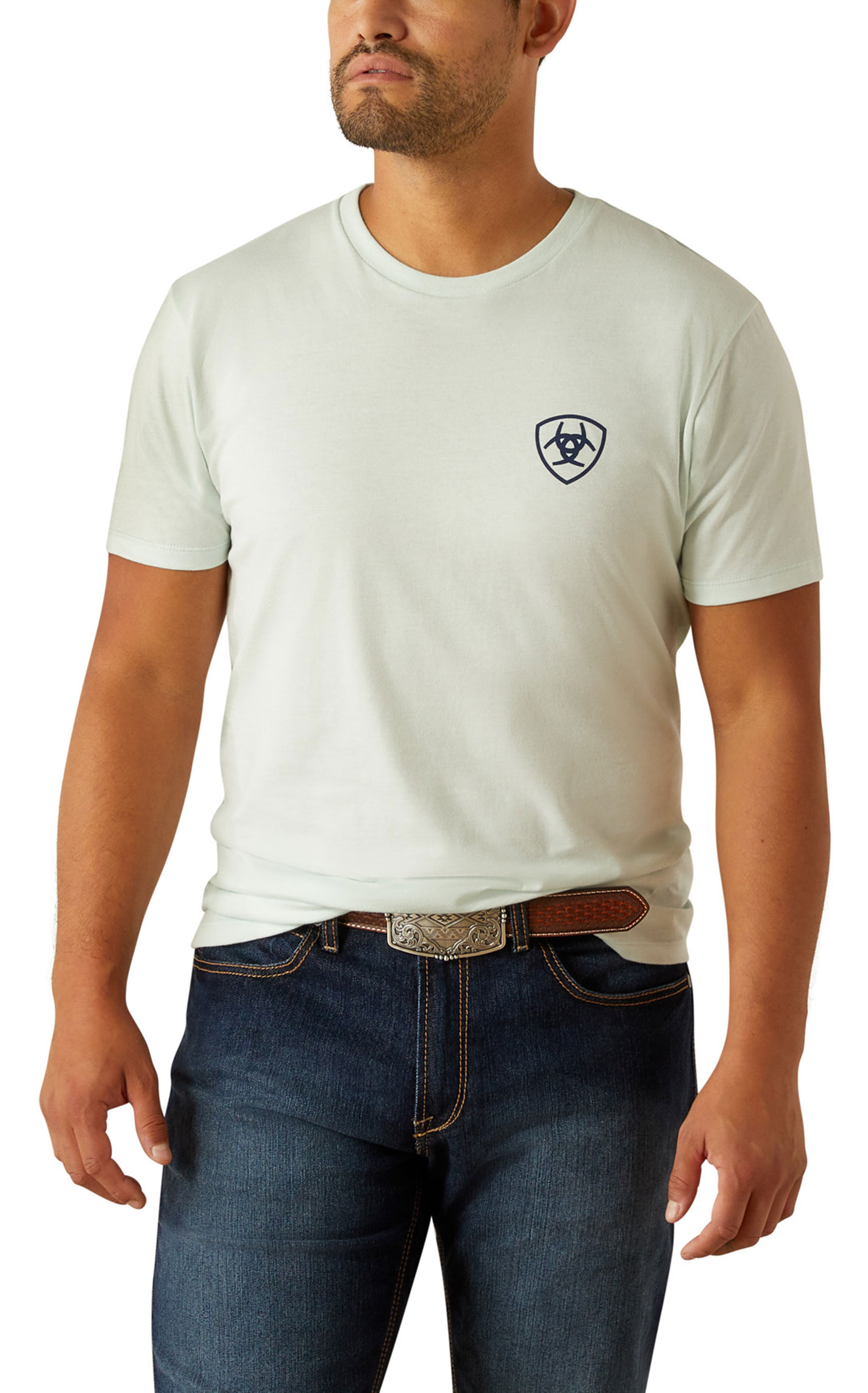 Ariat Men's Glacier Sunrise Bar Hex Graphic T-Shirt - Image 1