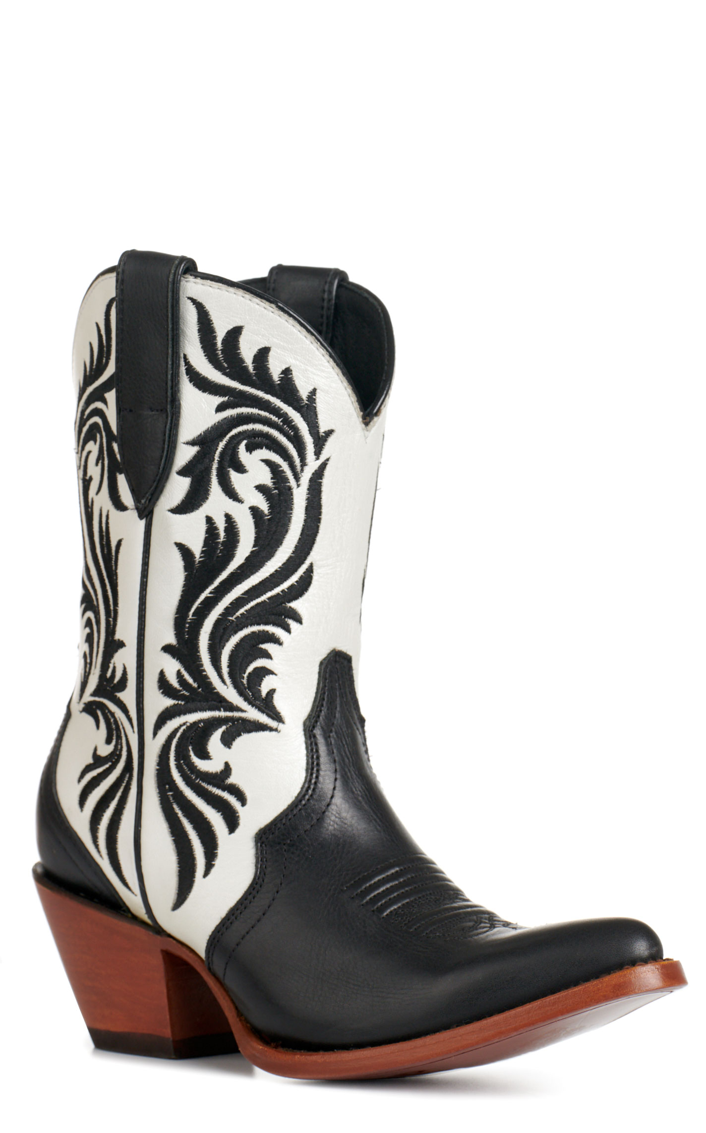 Ariat Women's Antonia Black and Pearl J-Toe Cowboy Boots - Image 1
