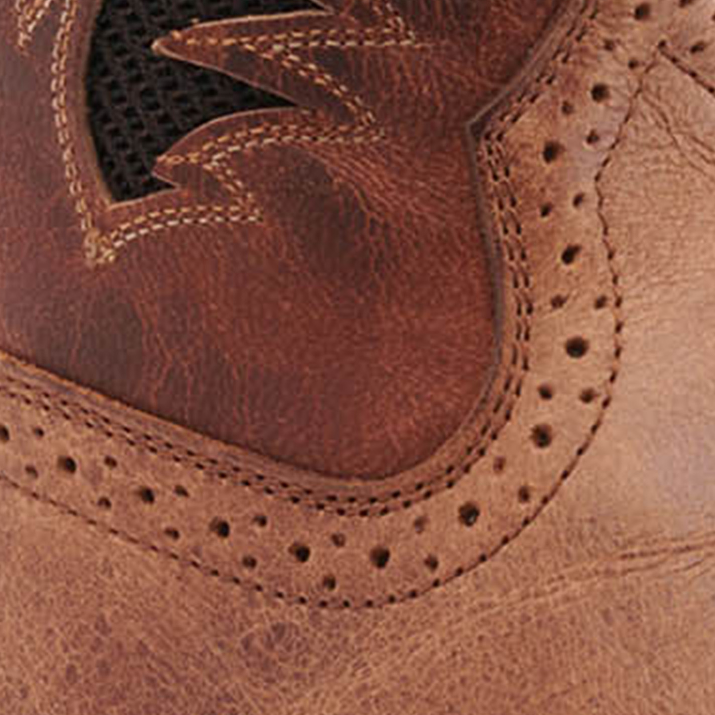 Ariat Men's Sport Cool Dark Tan VentTEK Wide Square Toe Cowboy Boots - Image 1