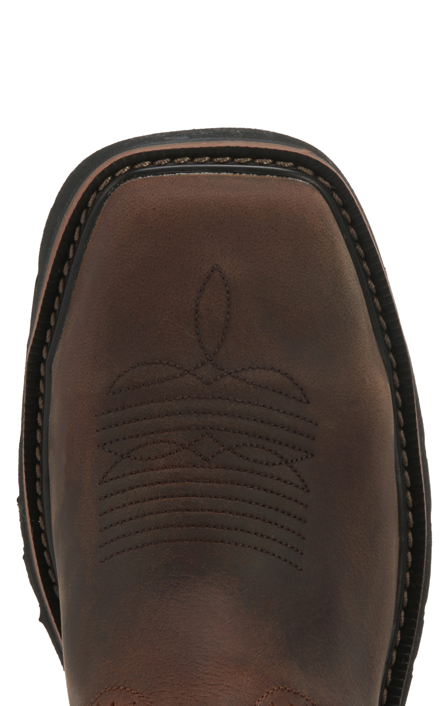 Justin Men's Stampede Driller Dark Brown Waterproof Square Steel Toe Work Boot - Image 1