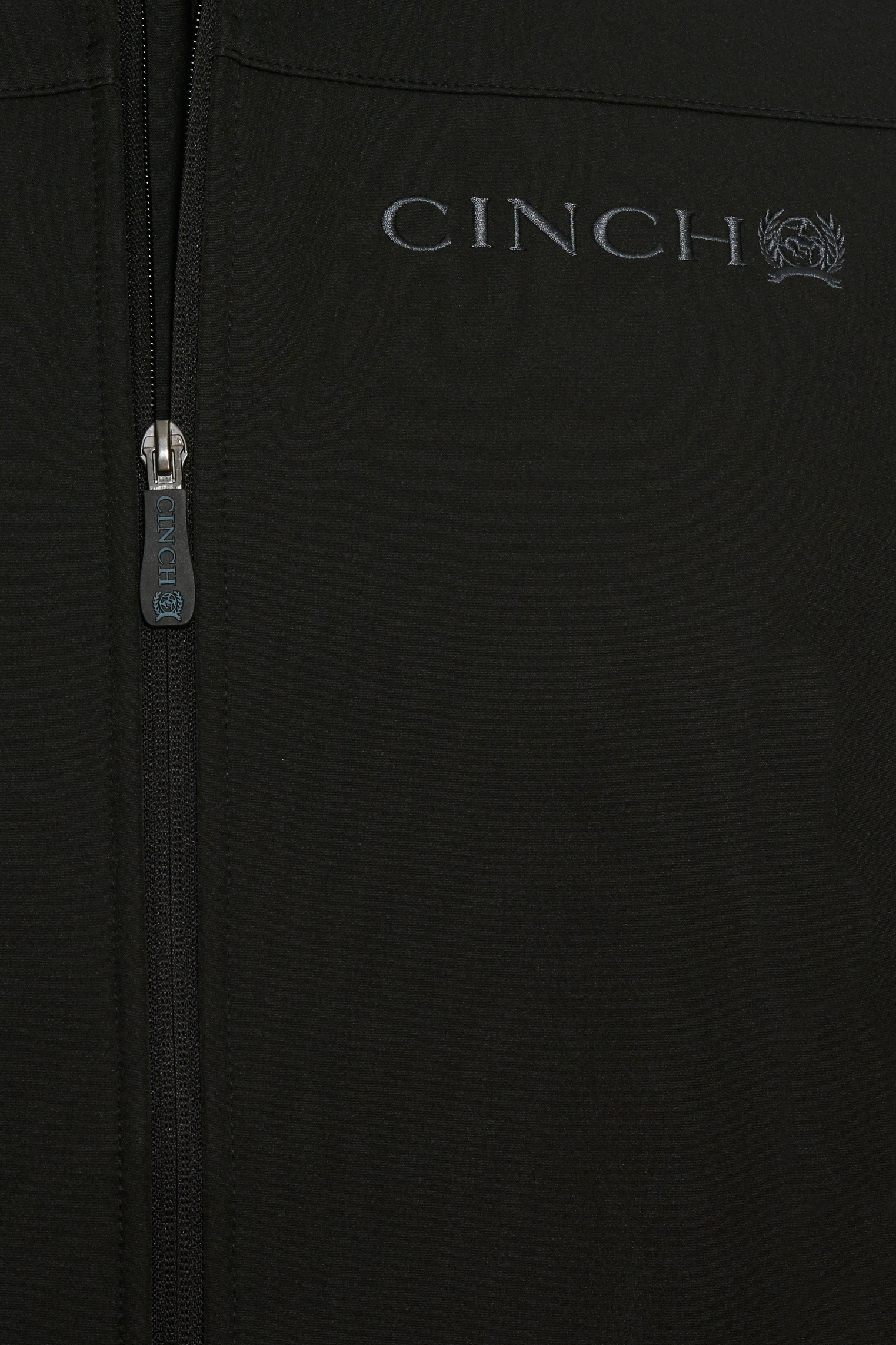 Cinch Men's Black & Gray Logo Bonded Vest - Image 1