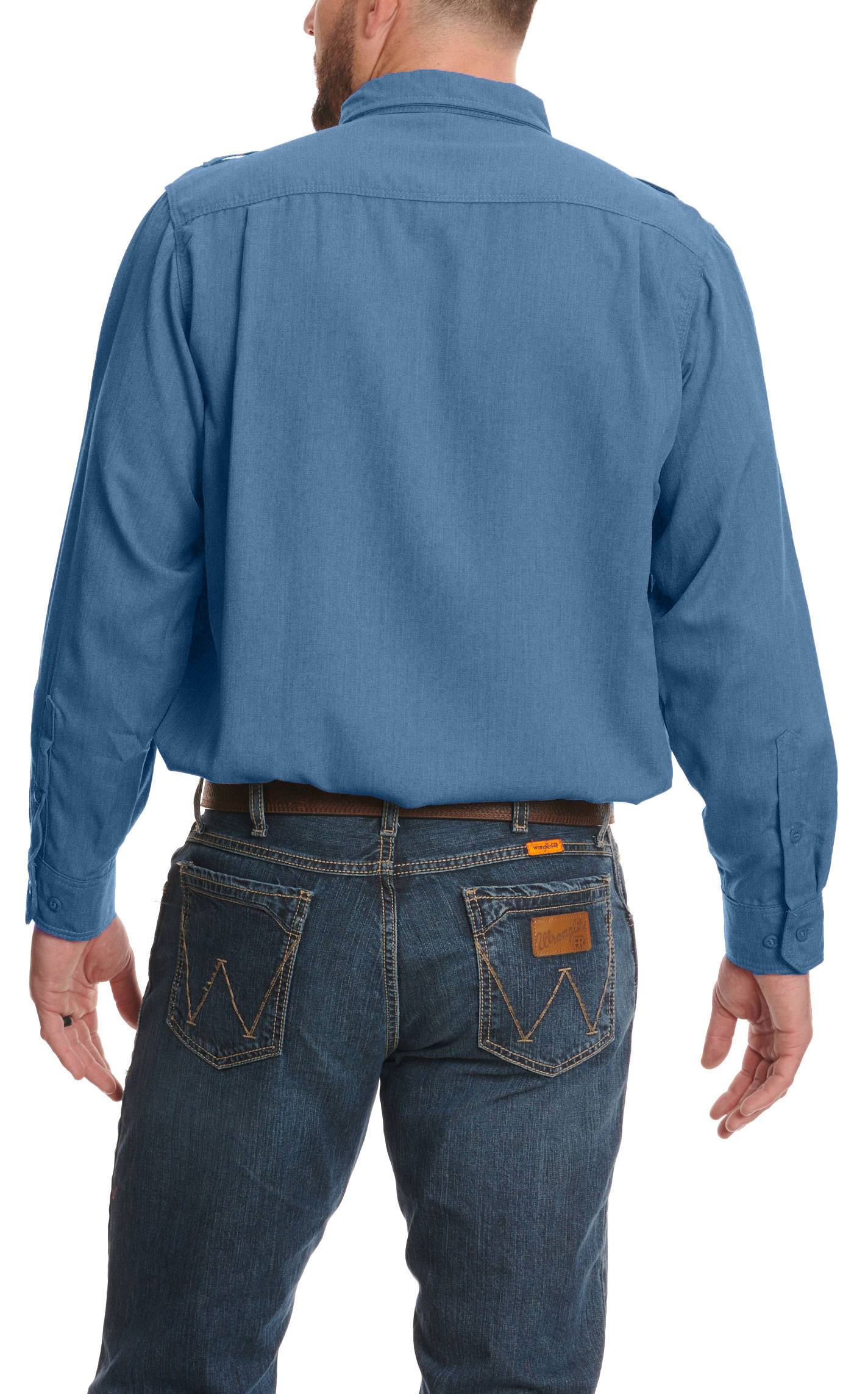 Lapco Men's Sandy Blue Long Sleeve FR Work Shirt - Big & Tall Sizes - Image 1