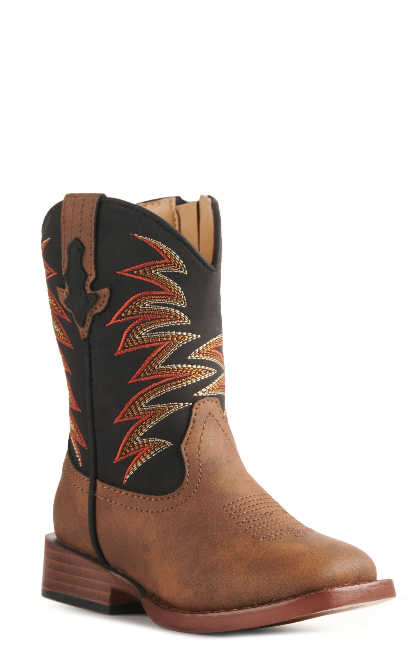 Roper Toddlers' Tan and Black Square Toe Cowboy Boots - Image 1