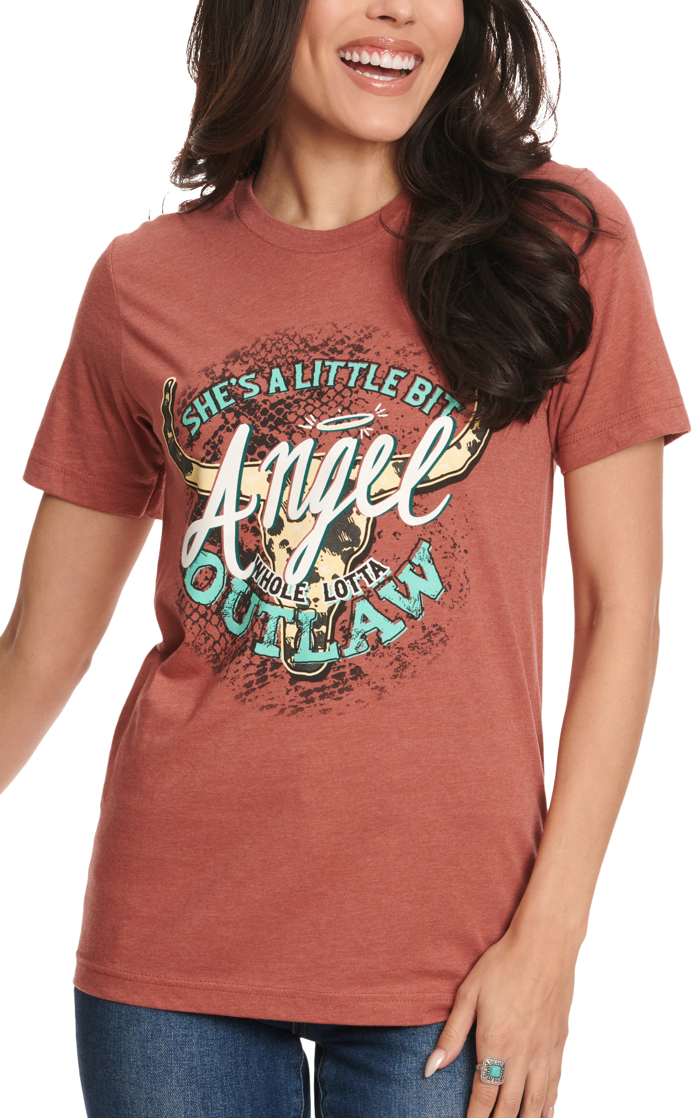 Lulu Mac Women's Red Clay Whole Lotta Outlaw Short Sleeve T-Shirt  - Image 3