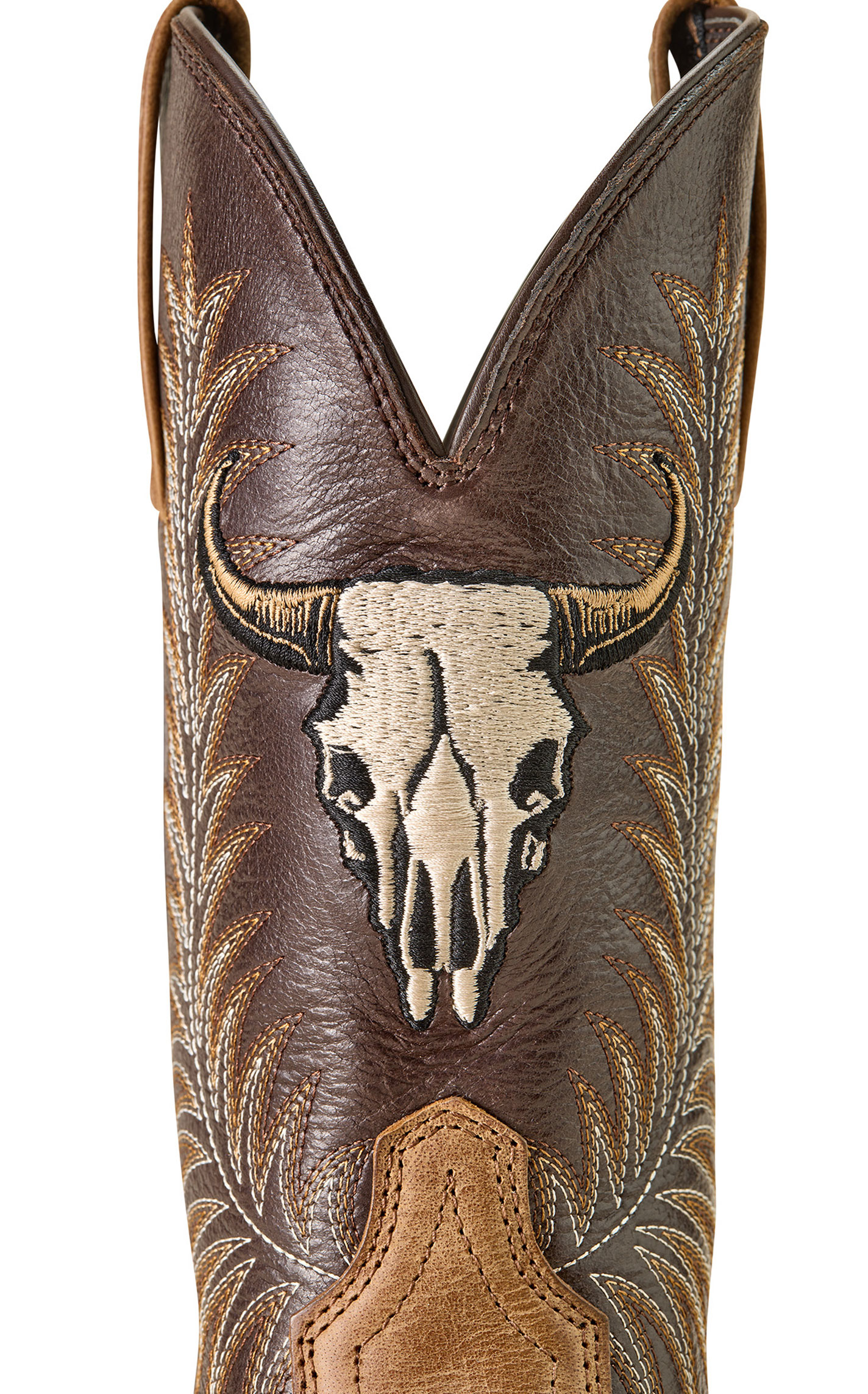 Ariat Men's Sandstorm & Bitter Chocolate Sport Skull Wide Square Toe Boots - Image 1