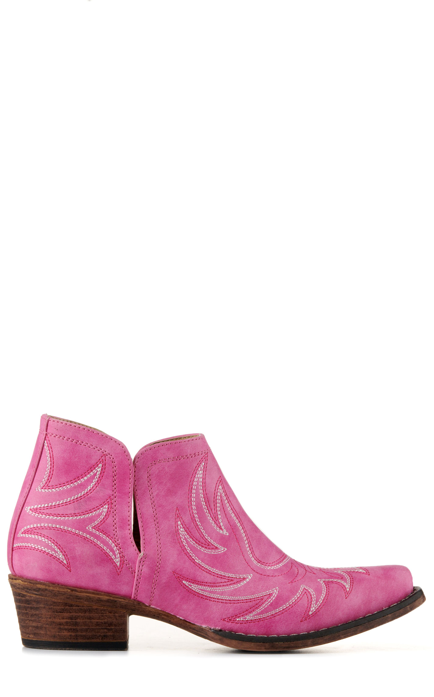 Roper Women's Ava Pink Snip Toe Cowboy Bootie - Image 1
