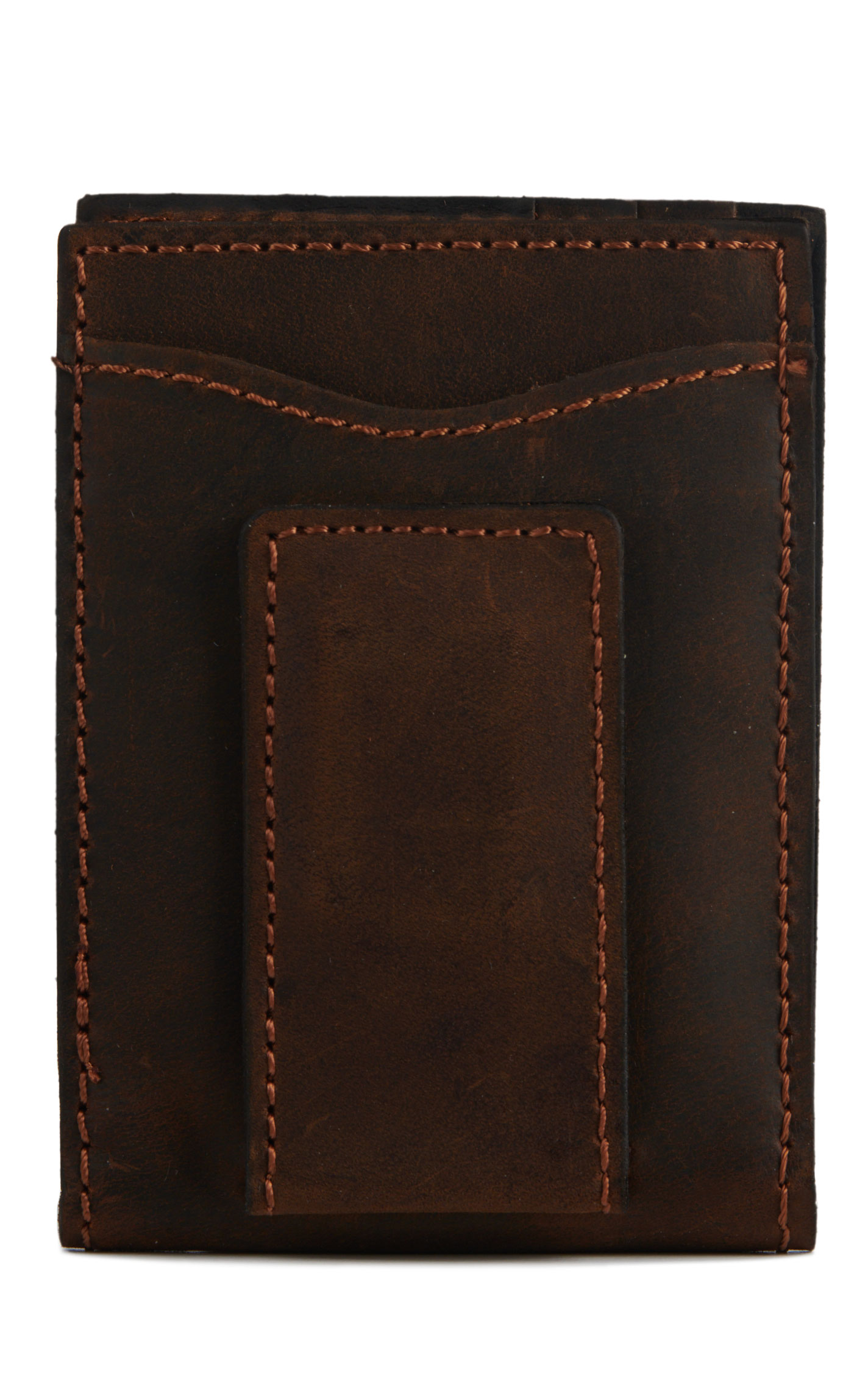Red Dirt Hat Co. Oiled Brown Money Clip Card Case - Image 1