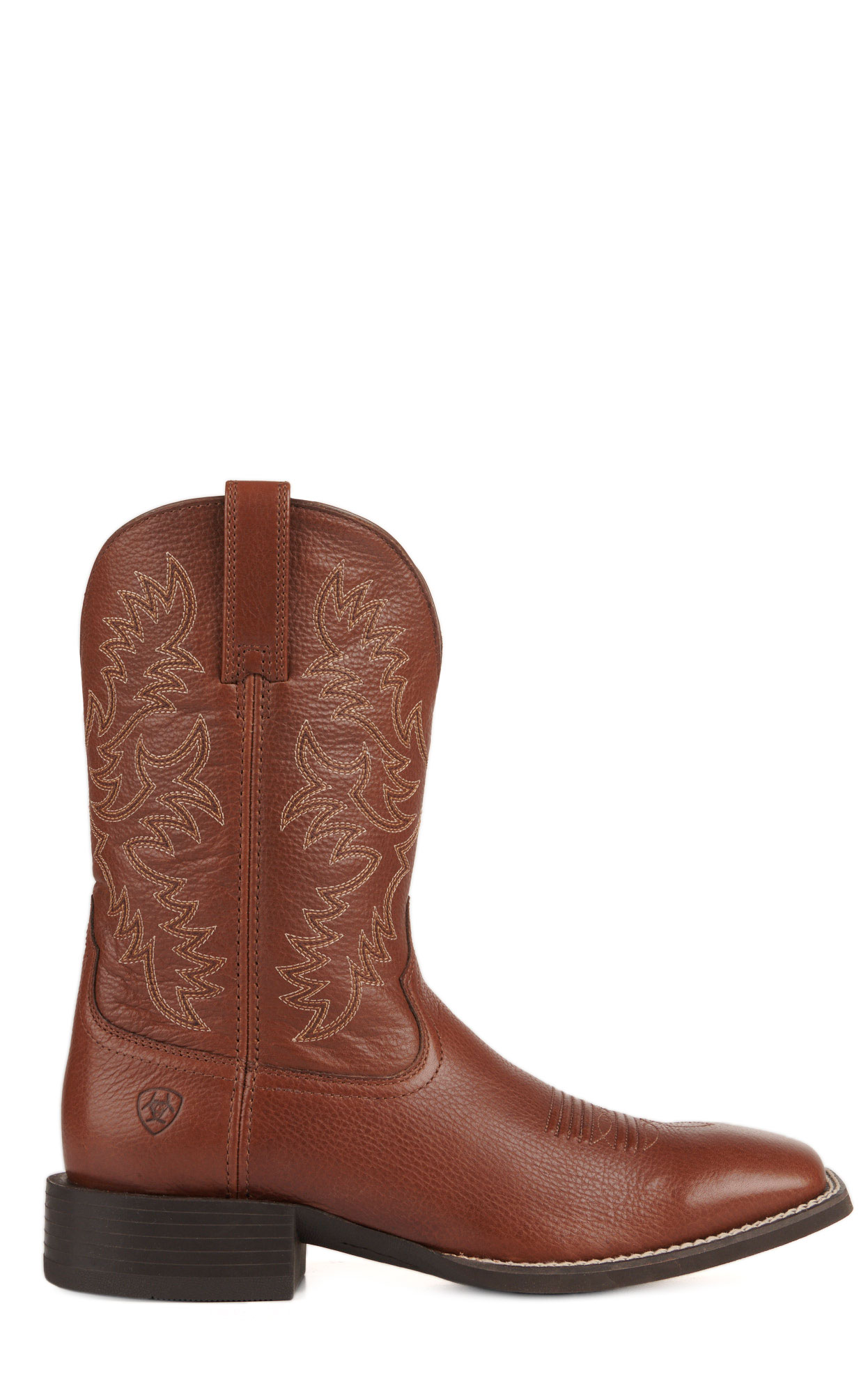 Ariat Men's Sport Latigo Toasted Tan Wide Square Toe Cowboy Boots - Image 1