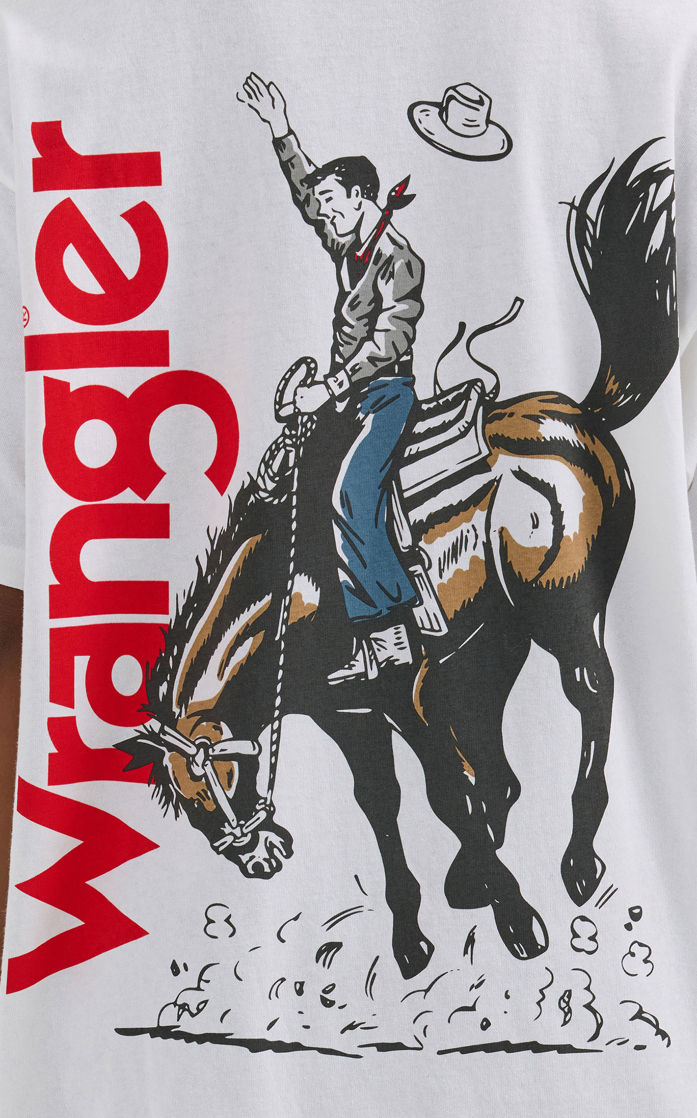 Wrangler Women's White Bucking Bronco Screen Print T-Shirt - Image 1