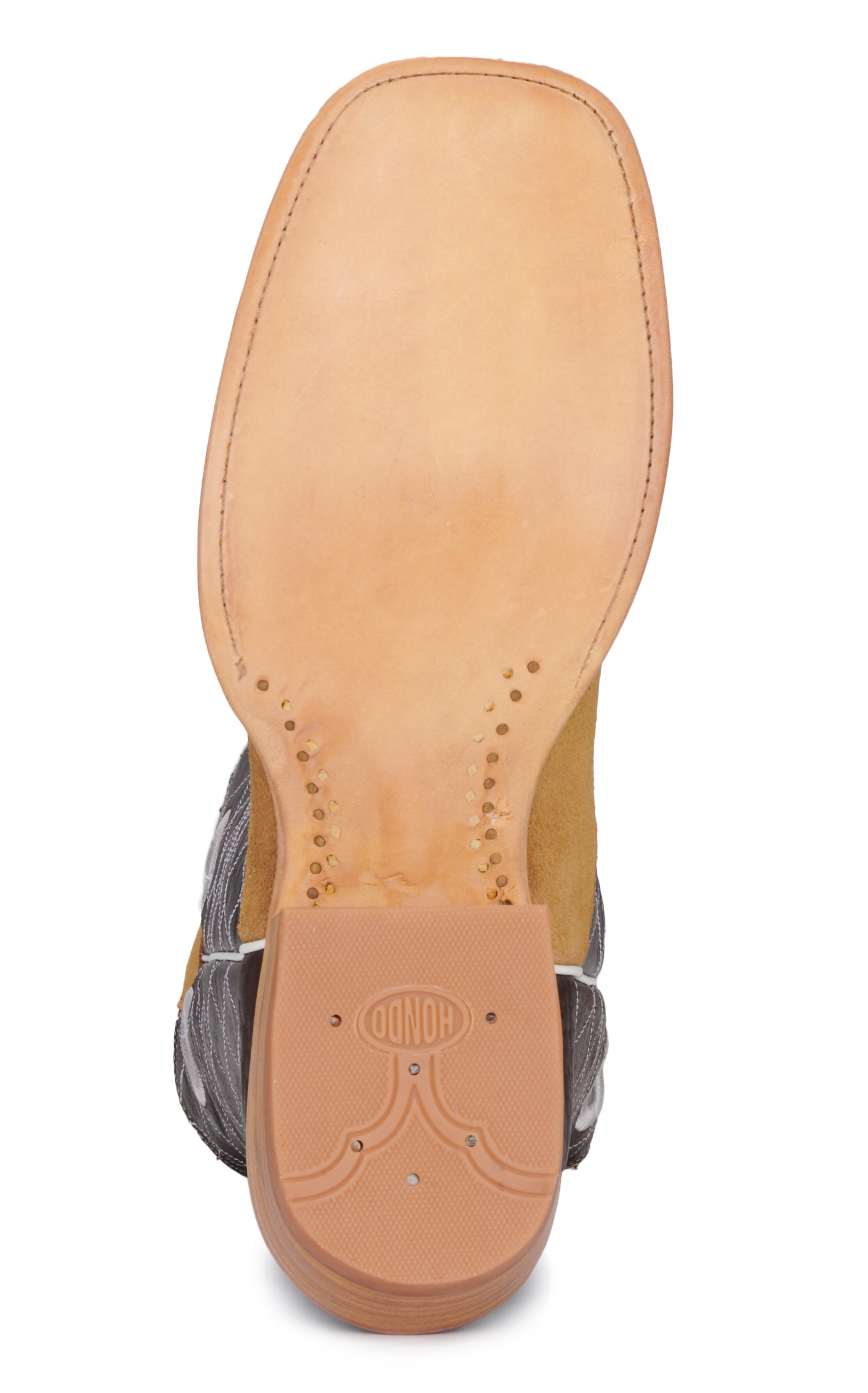 Hondo Men's Maple Rough-Out and Dark Brown Diamond Stitch 16\