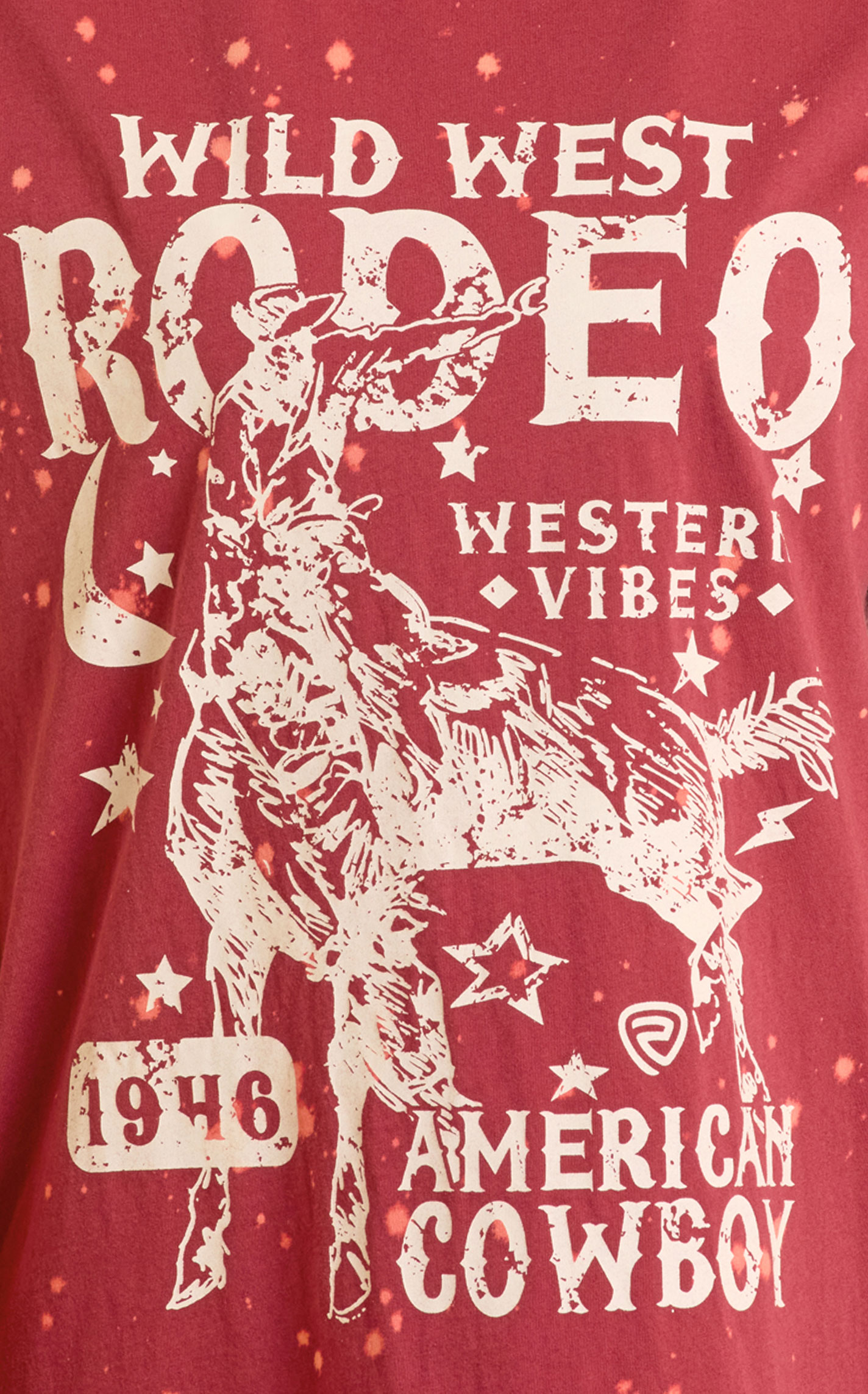 Rock & Roll Denim Women's Red Rodeo Graphic T-Shirt Dress - Image 4