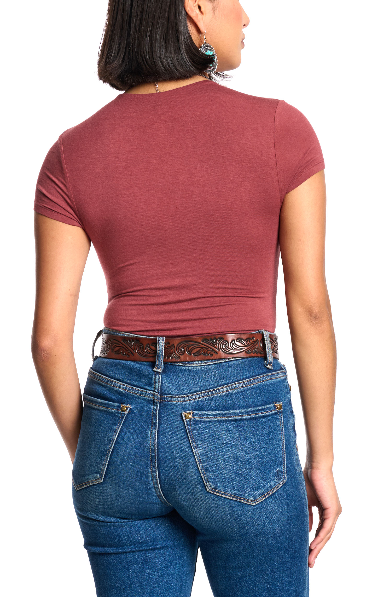 Rockin C Women's Rosy-Chocolate Bodysuit - Image 1