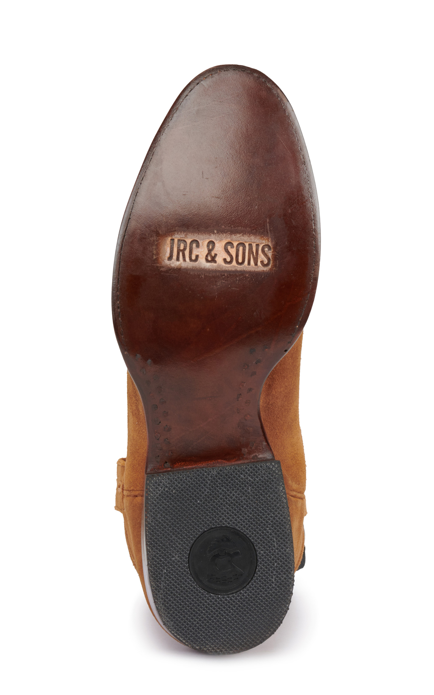 JRC & Sons Men's Todd Water-Resistant Suede Round Toe Roper Boot in Tan - Image 1