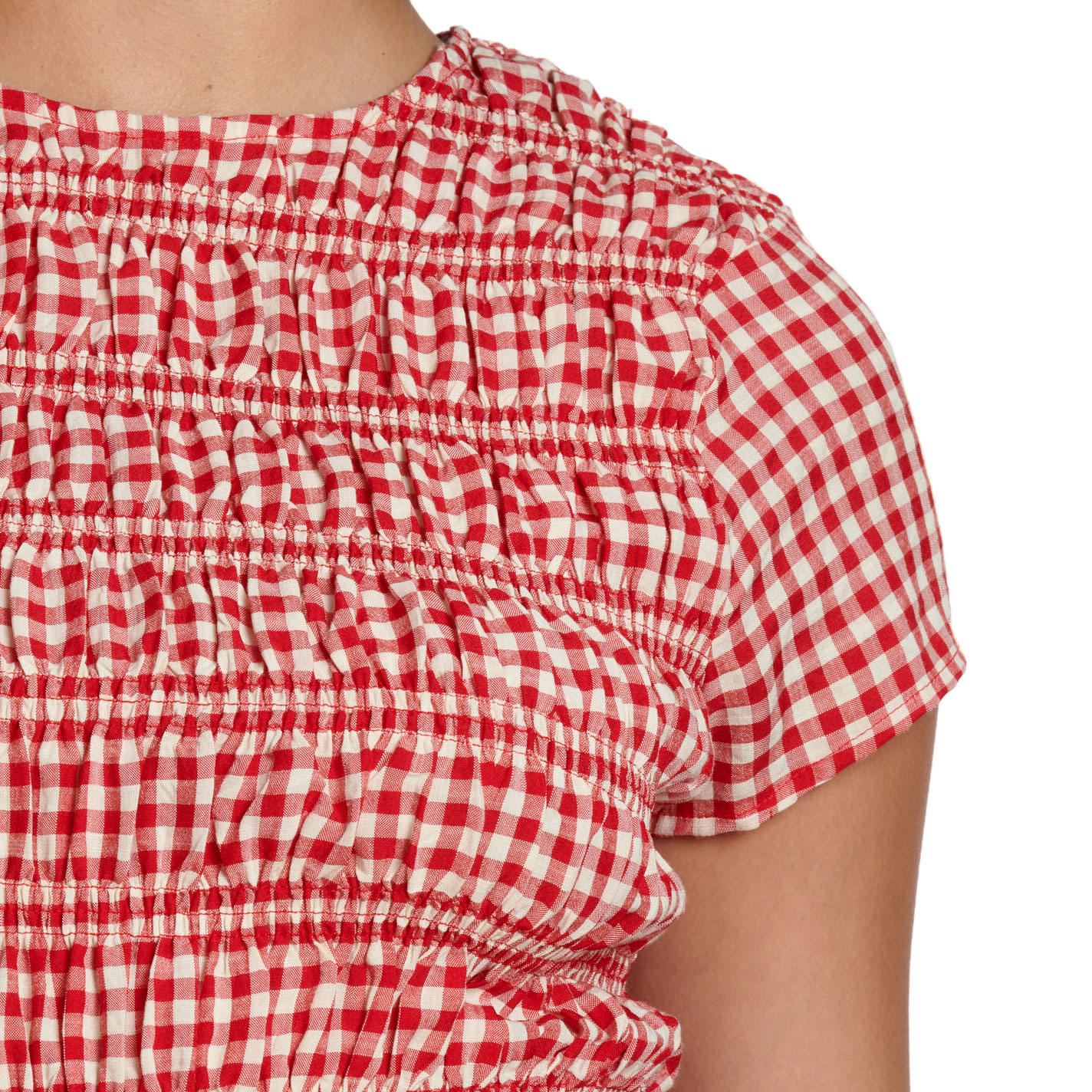 TCEC Women's Red & White Gingham Dress - Image 1