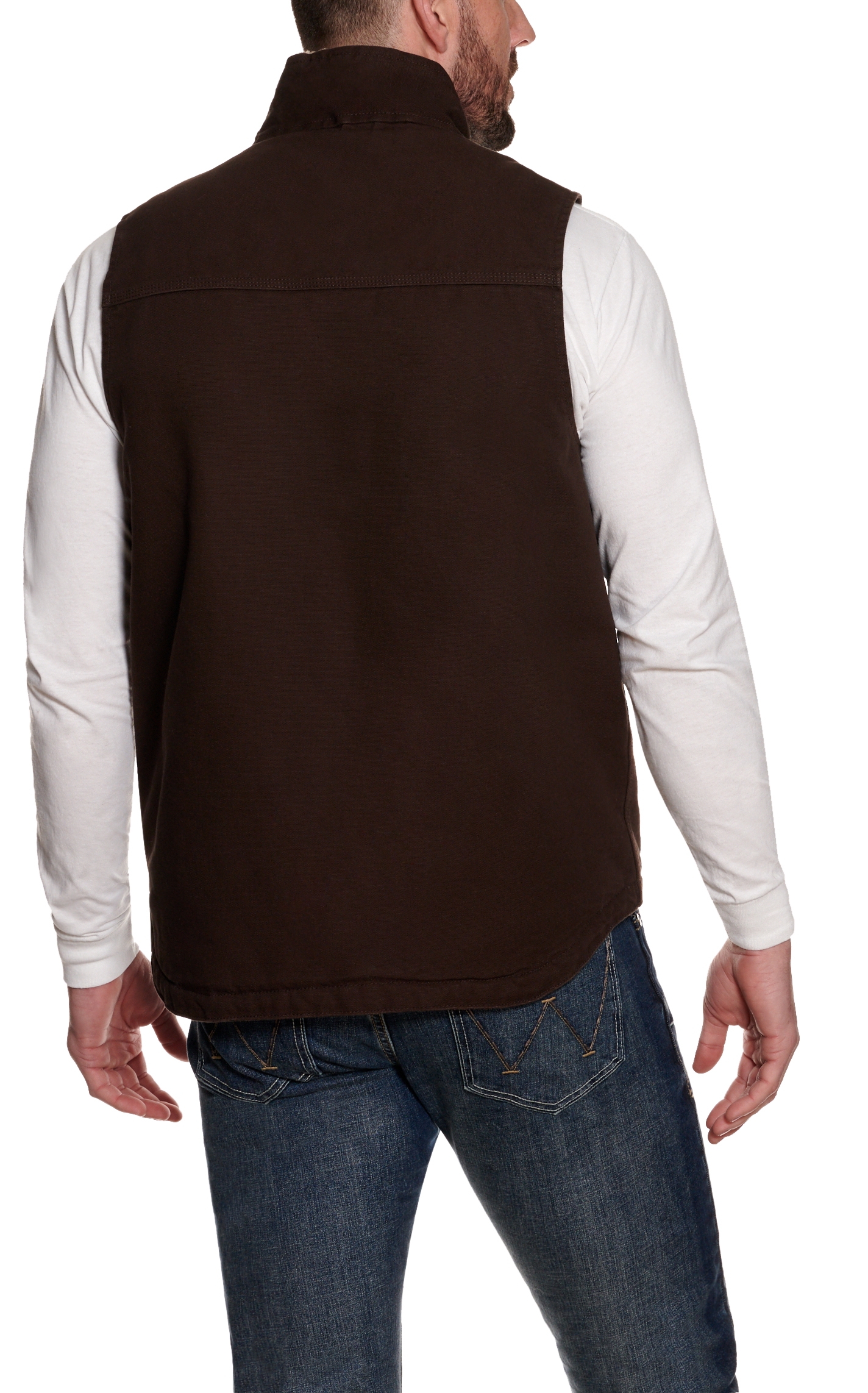 Carhartt Men's Dark Brown Sherpa-lined Work Vest - Big & Tall - Image 1