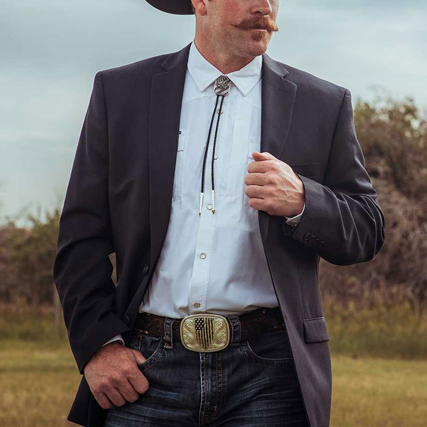 Montana Silversmiths American Made Tradition Bolo Tie - Image 2