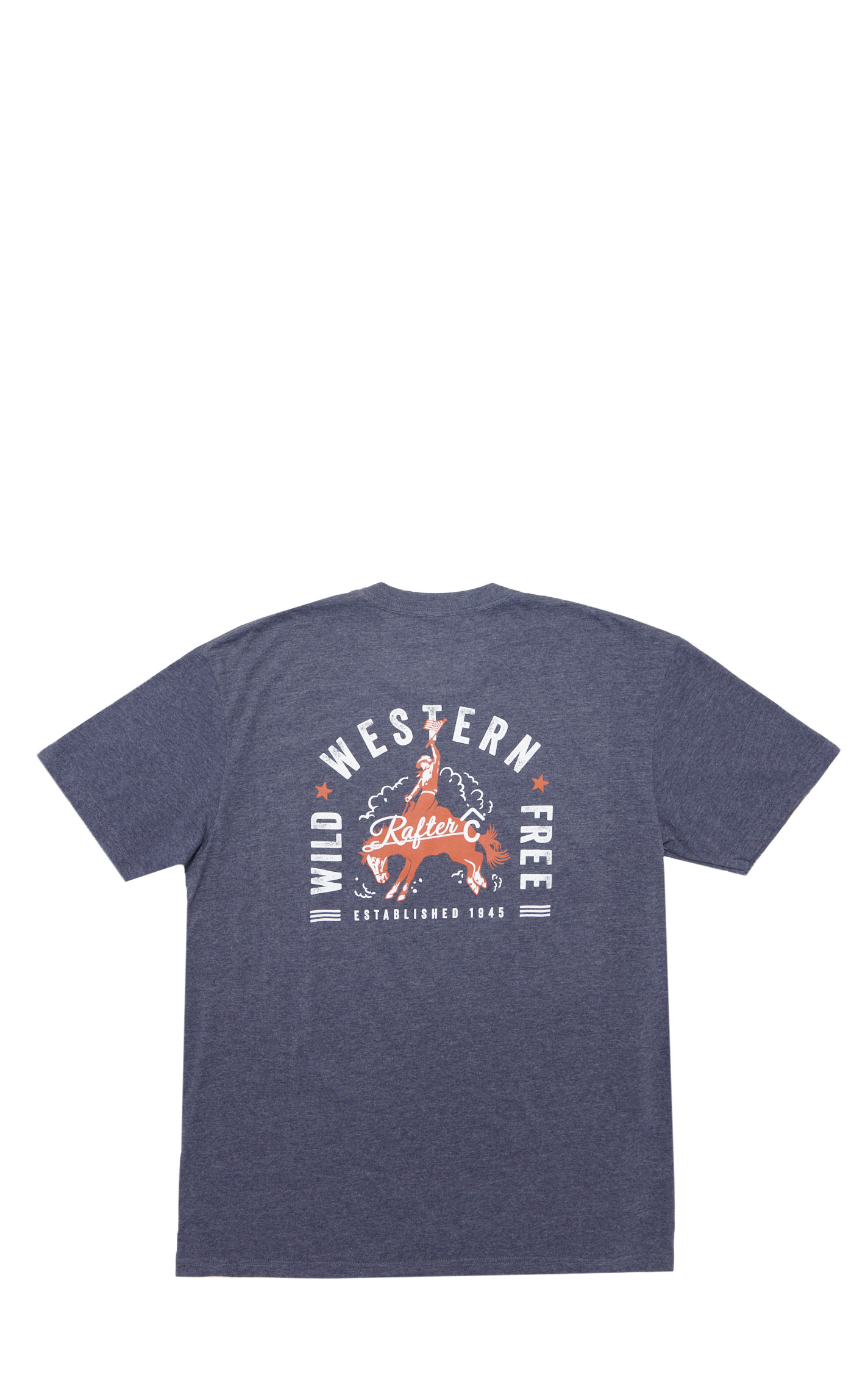 Rafter C Men's Heather Navy Logo T-Shirt - Image 1