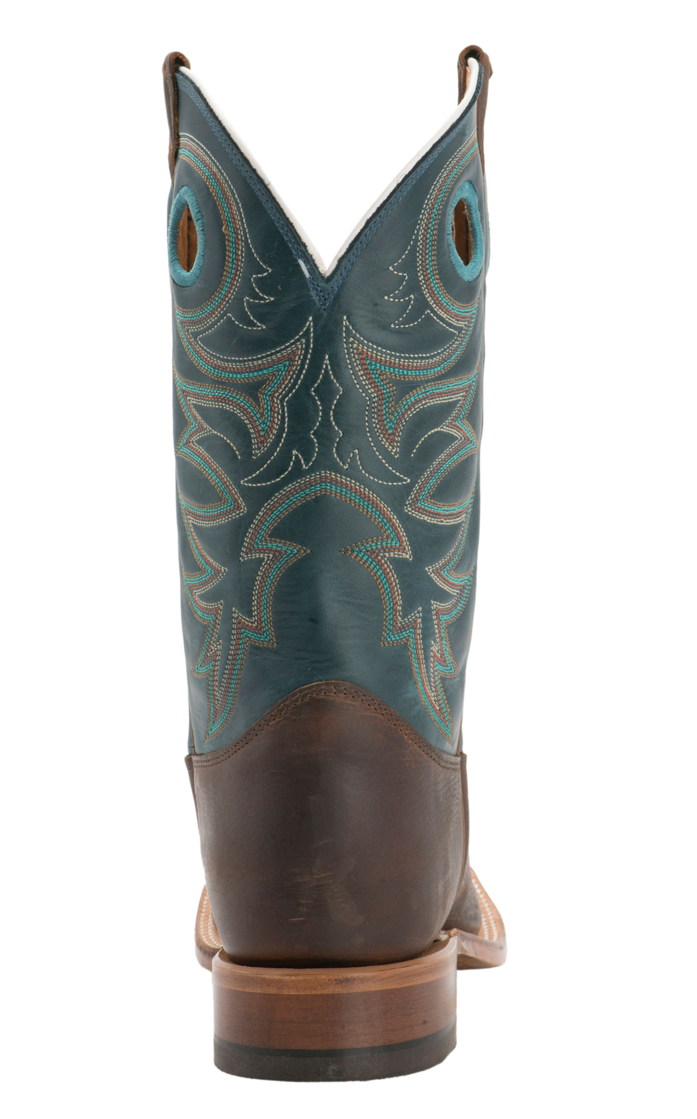 Justin Men's Bent Rail Austin Copper and Teal Wide Square Toe Cowboy Boots - Image 1