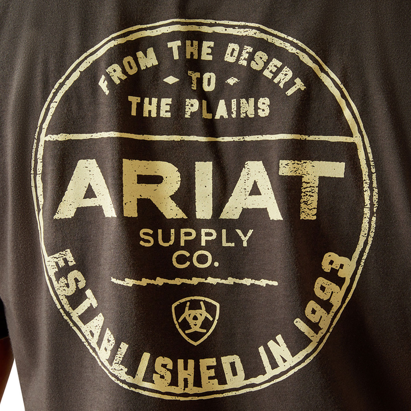 Ariat Men's Charcoal Desert to Plains Graphic T-Shirt - Image 1