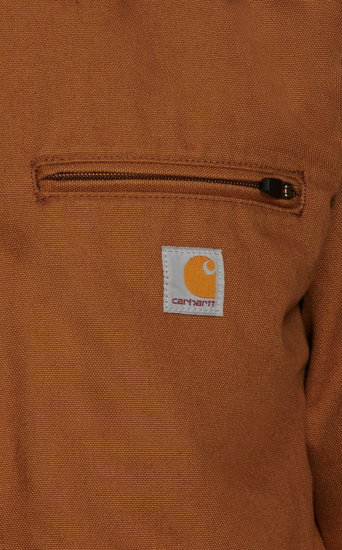 Carhartt Men's Washed Duck Brown Sherpa Lined Jacket - Image 1