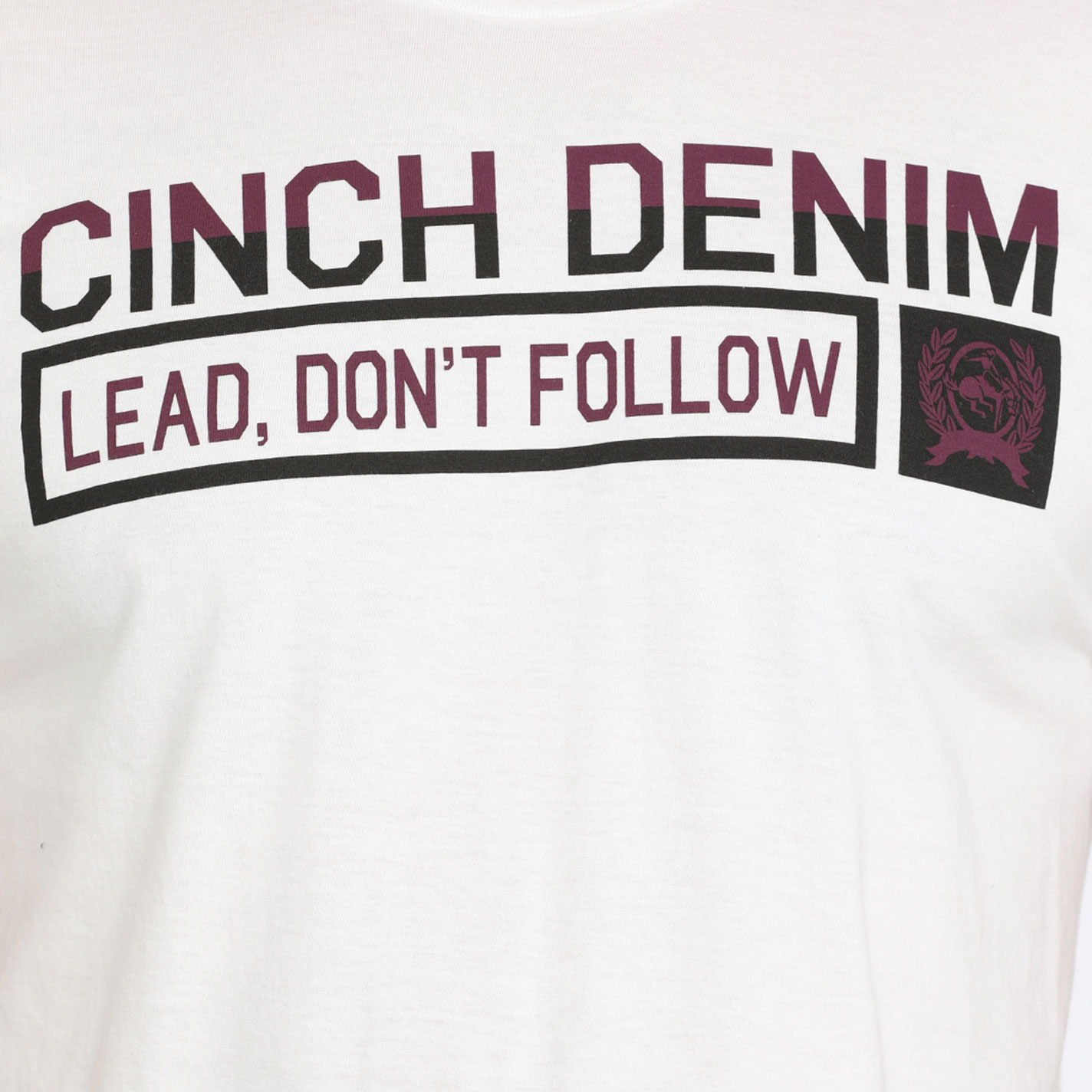 Cinch Men's White Lead This Life Logo Graphic T-Shirt - Image 1