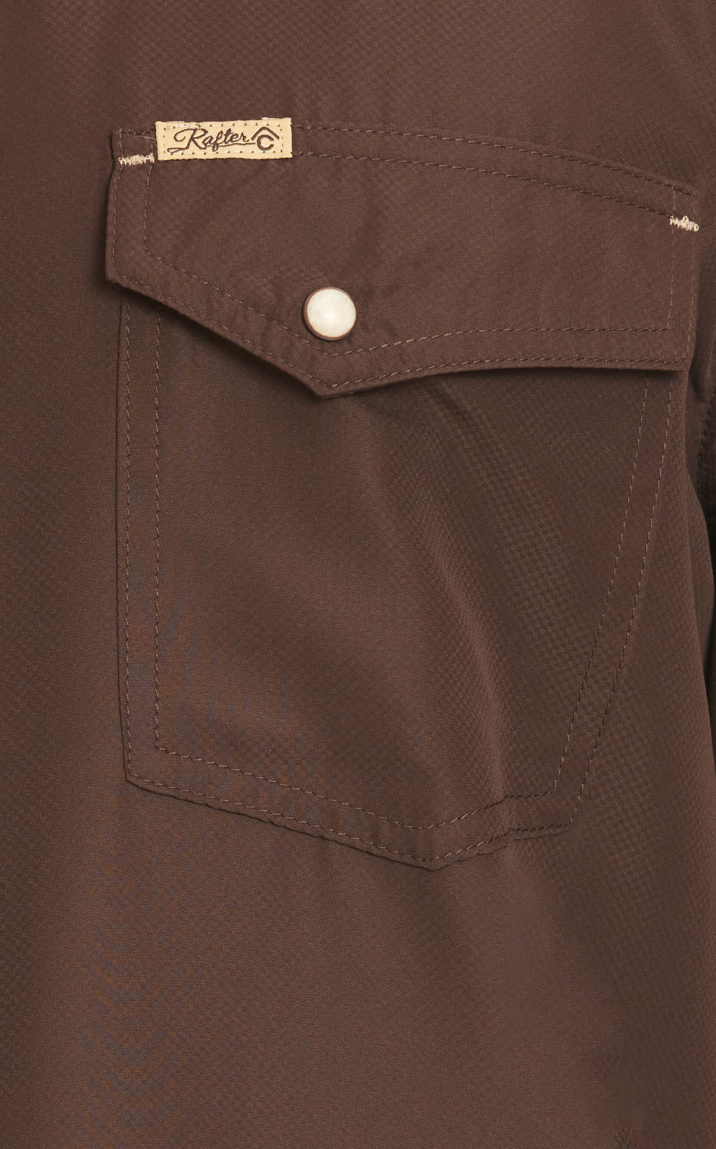 Rafter C Outdoors Men's Dark Chocolate Short Sleeve Fishing Shirt - Image 2
