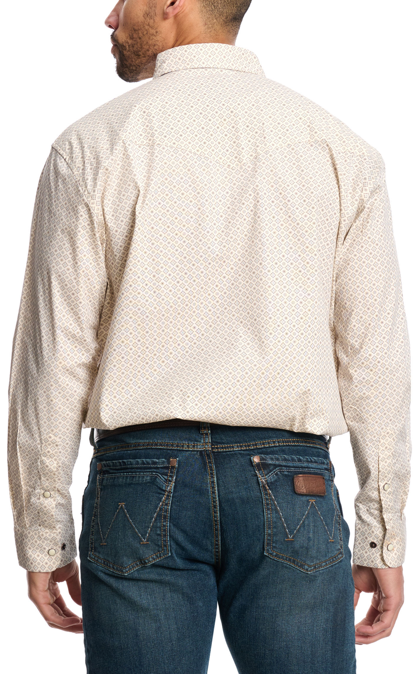 Rafter C Men's ProFlex45 Blue & White Paisley Western Shirt - Image 1