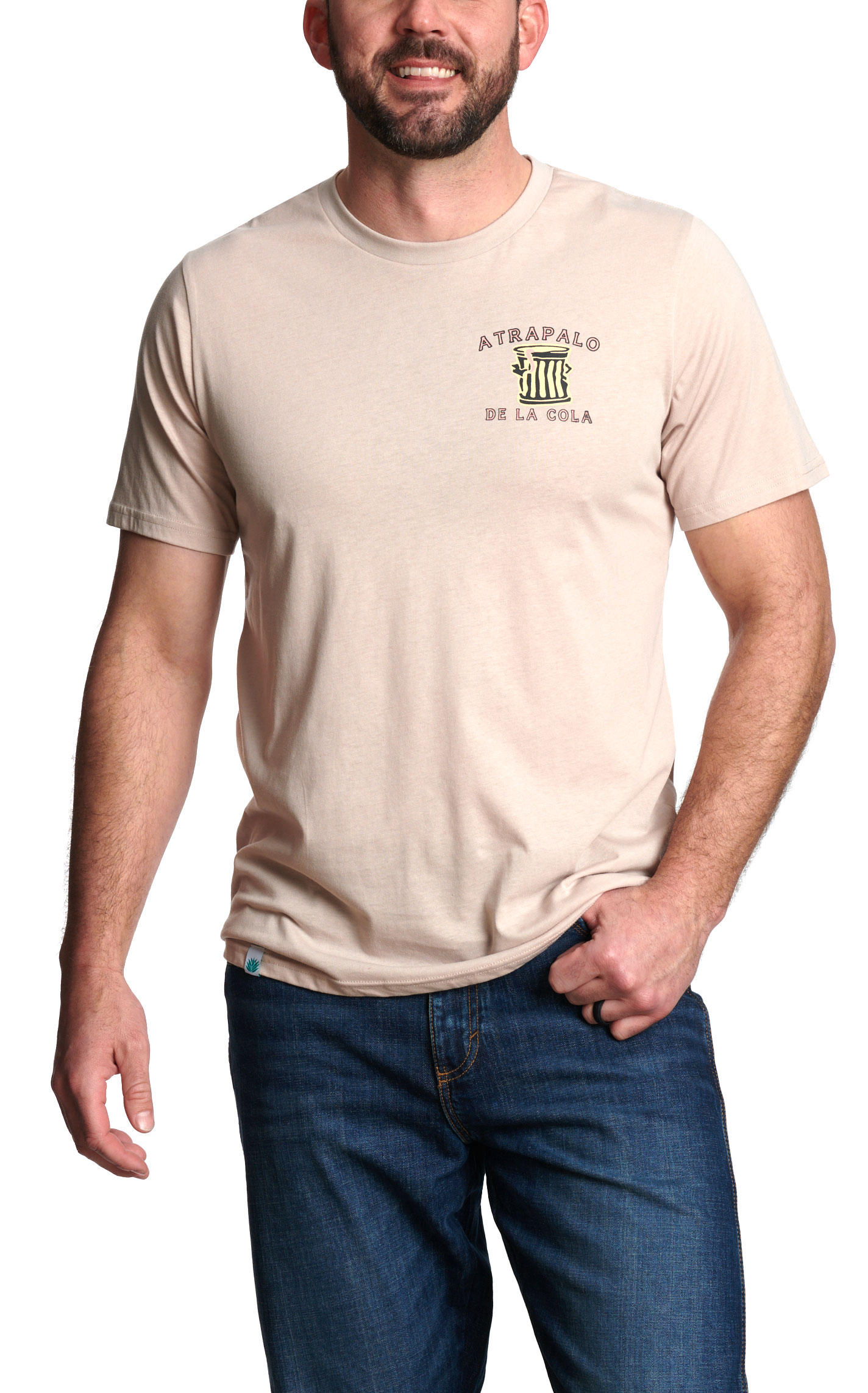 Sendero Provisions Co. Men's Sand Opossum Logo Graphic T-Shirt - Image 1