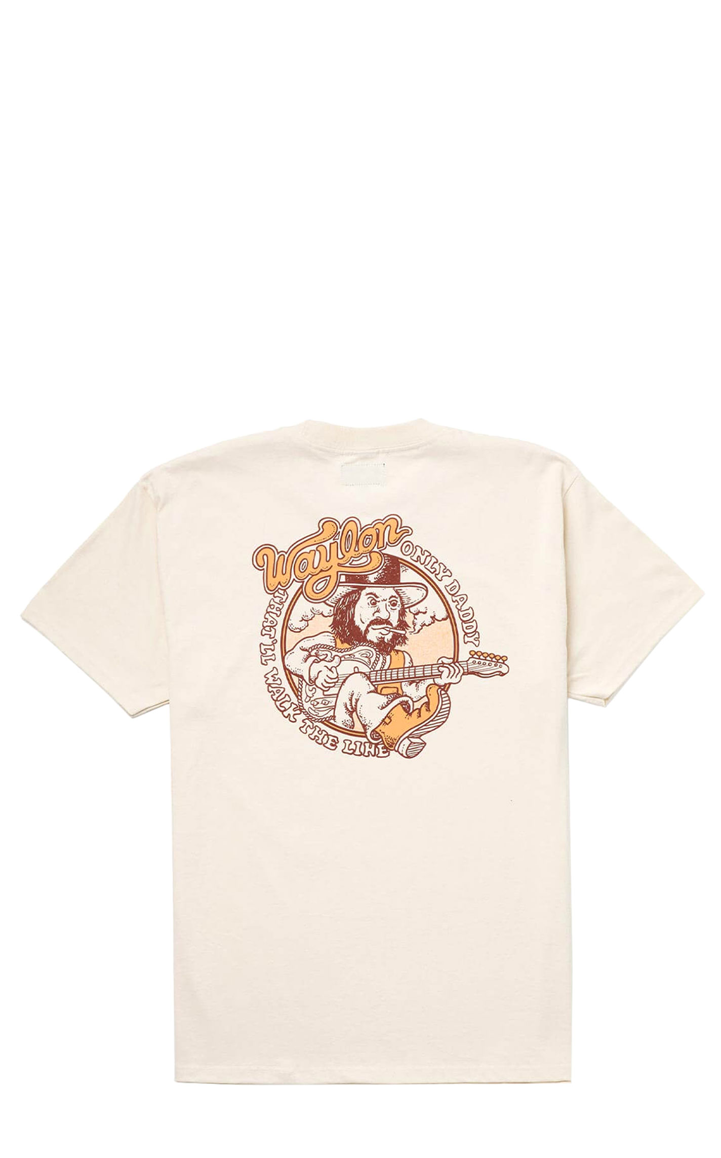 Seager X Waylon Jennings Men's Cream Only Daddy Graphic T-Shirt - Image 1