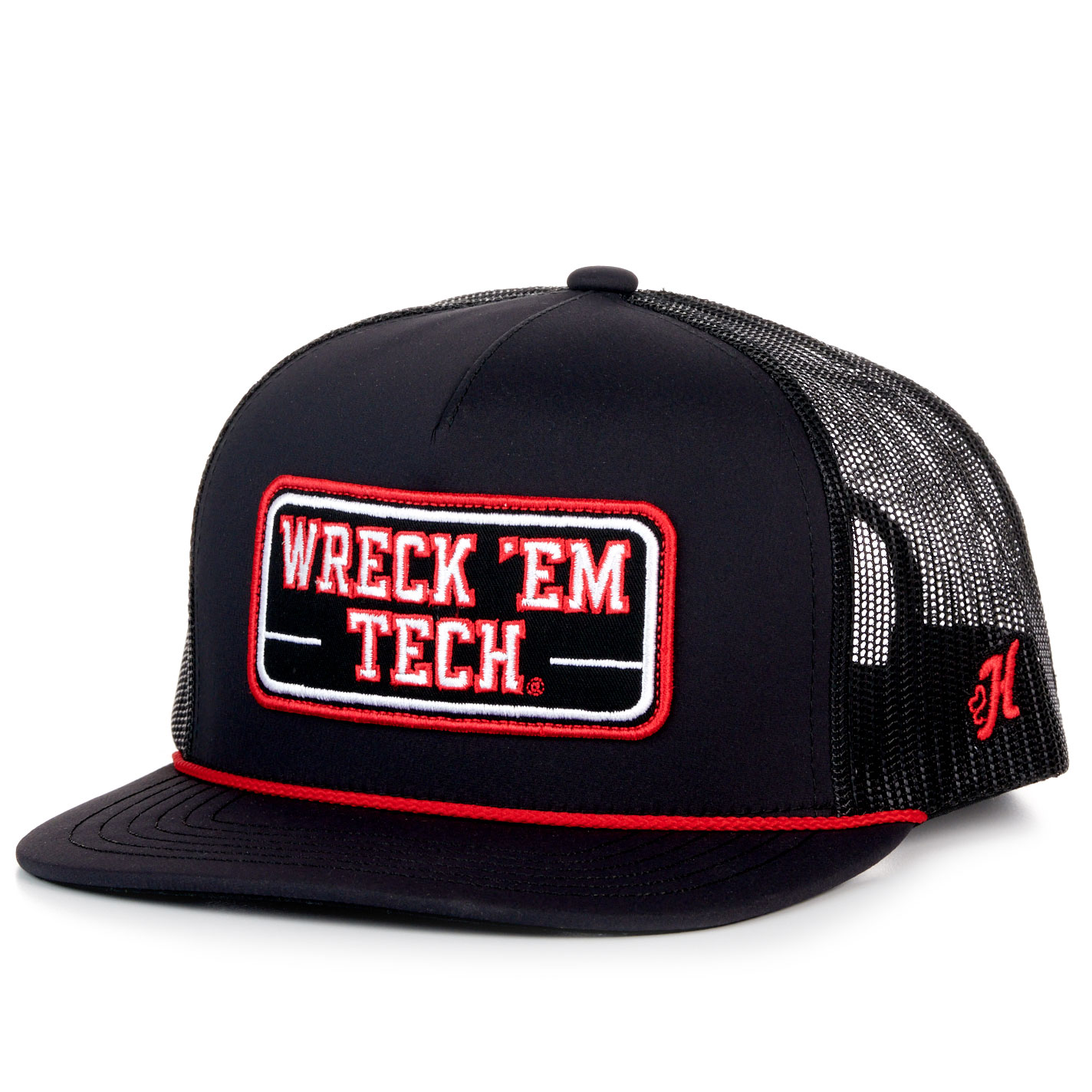 Hooey Collegiate Collection Black & Red Texas Tech Wreck 'Em Tech Logo Cap - Image 1