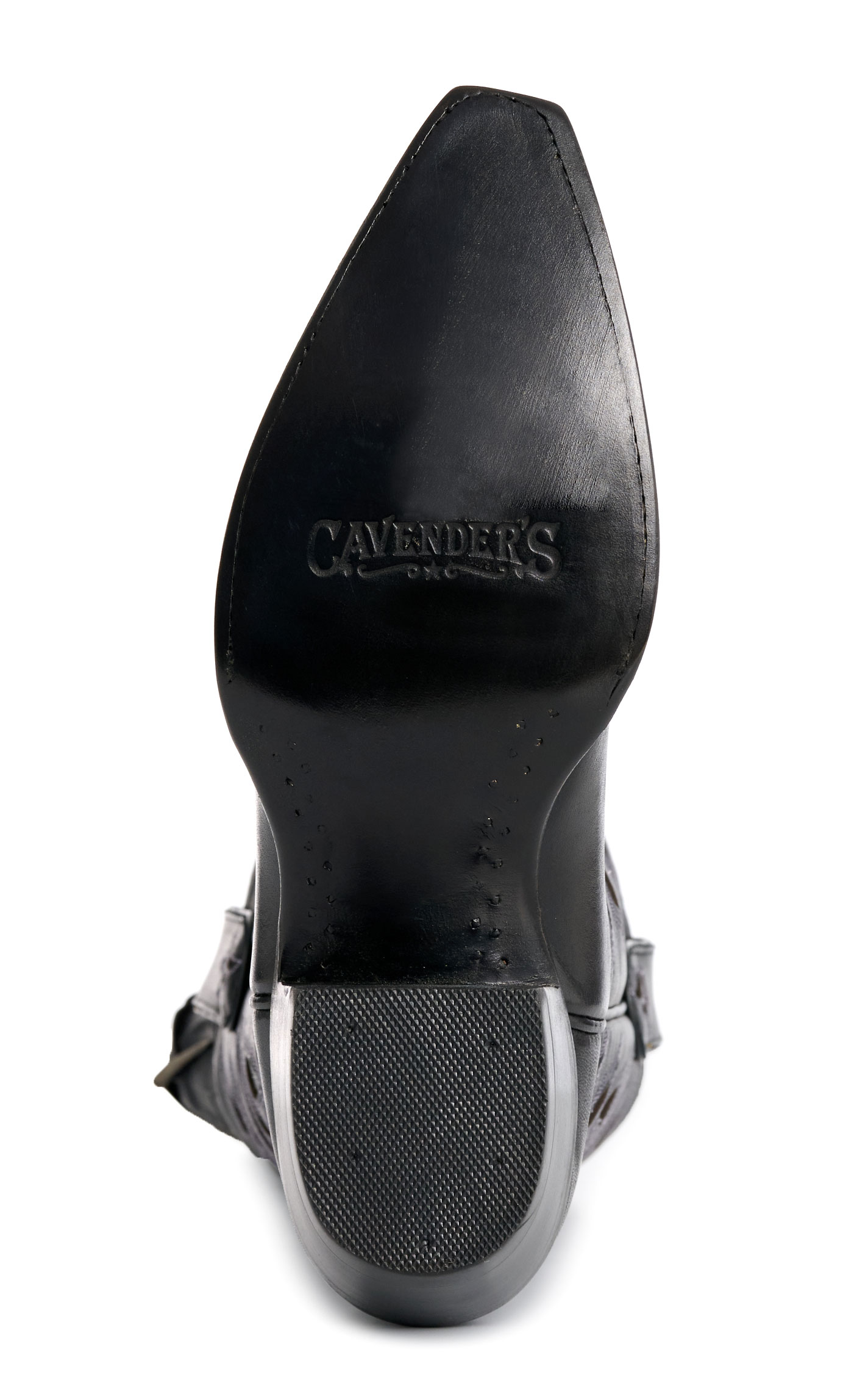 Cavender's Private Label Women's Black Silver Botanical Snip Toe Cowgirl Boots - Image 1