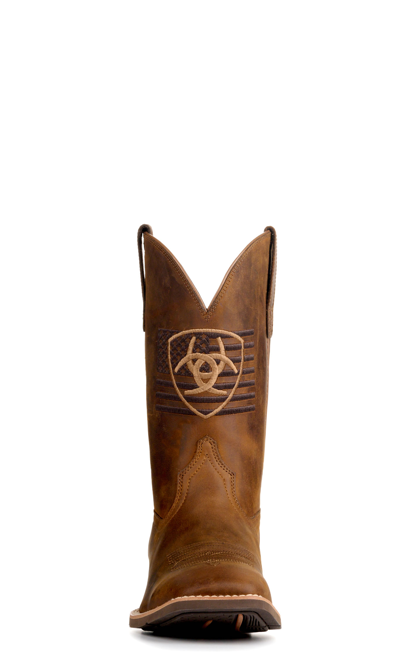 Ariat Men's Distressed Brown Sport Freedom Wide Square Toe Cowboy Boots - Image 1