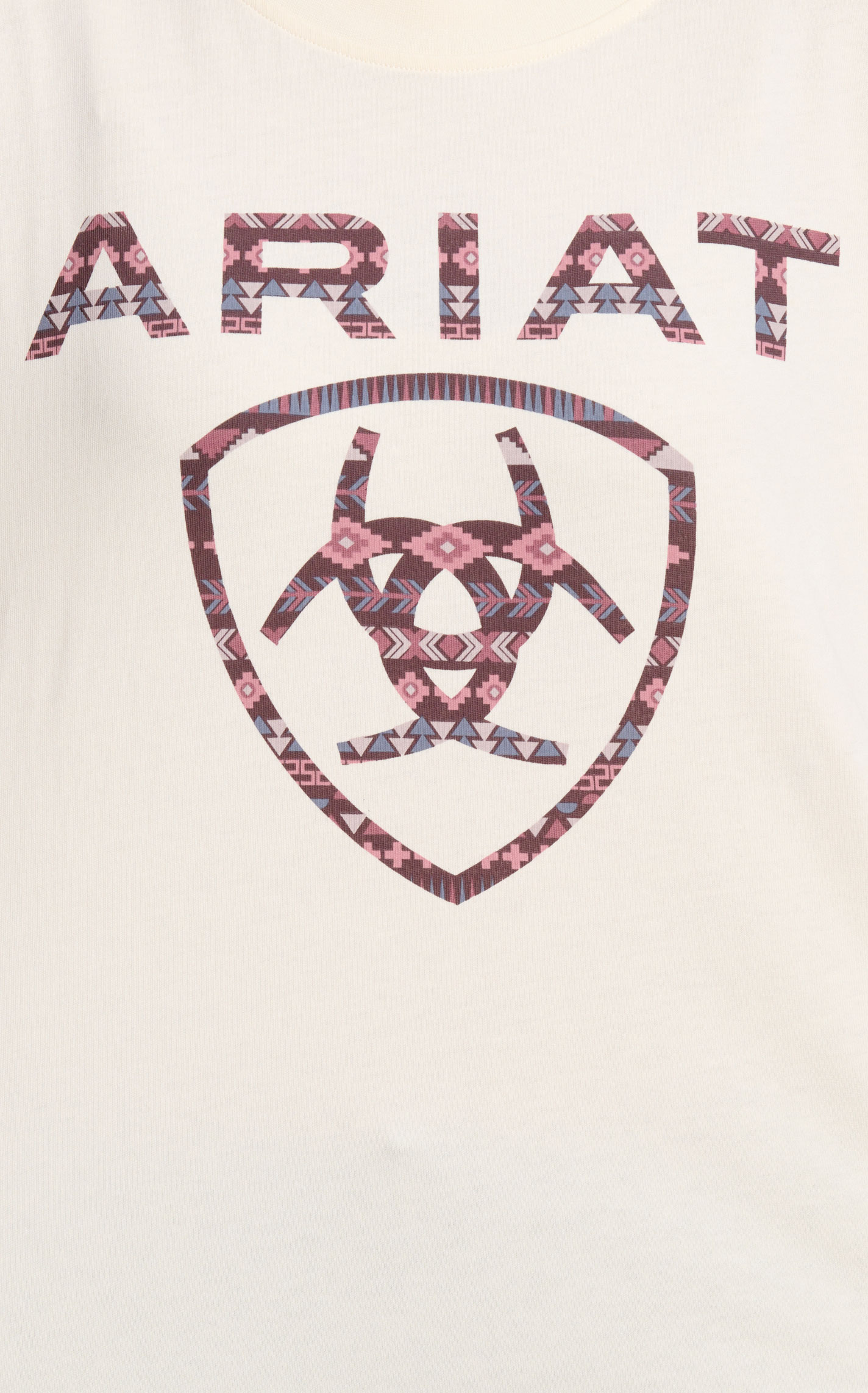 Ariat Women's White Aztec Shield Graphic Front T-Shirt - Image 1