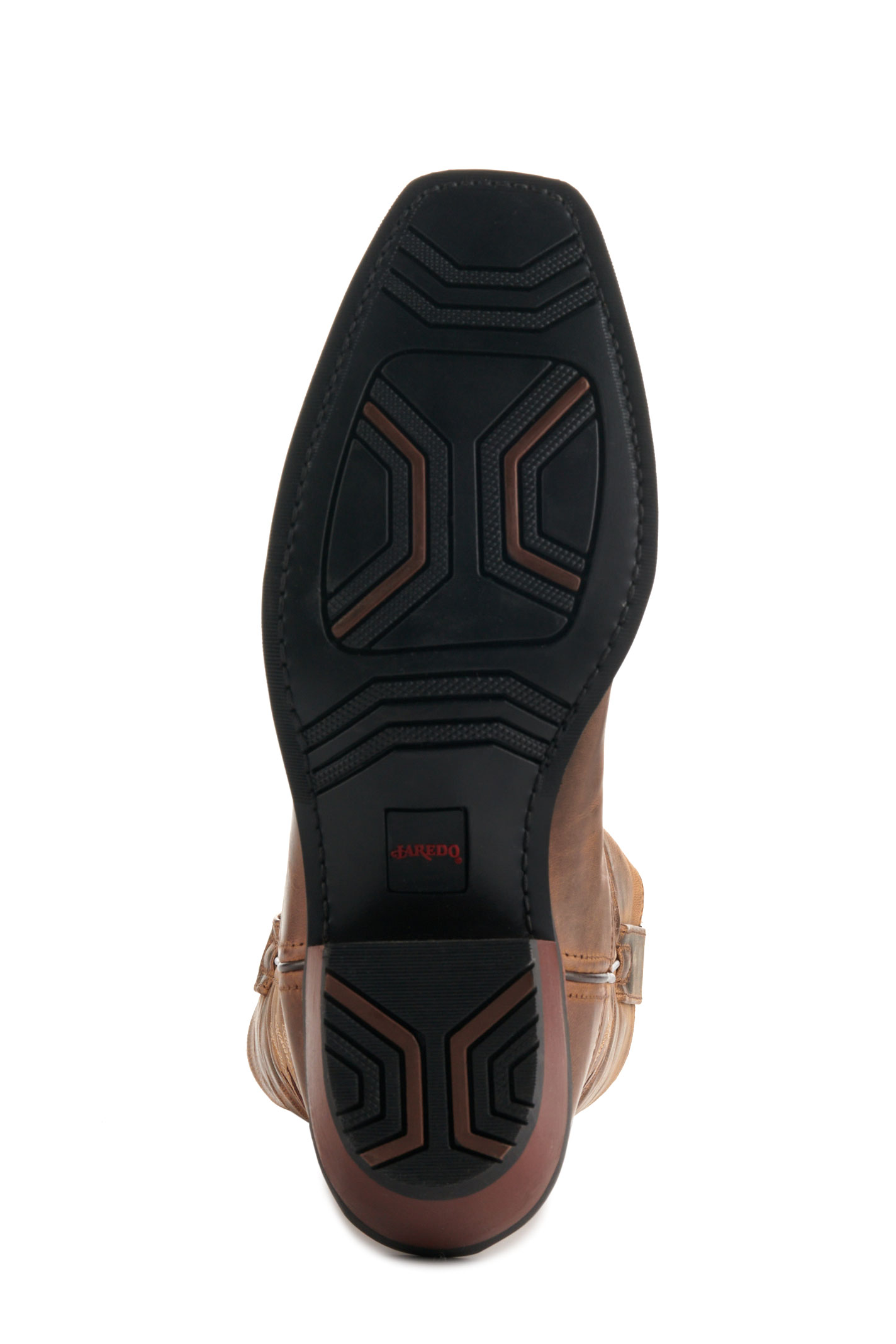 Laredo Men's Williams Tan with Overlay Punchy Square Toe Cowboy Boots - Image 1