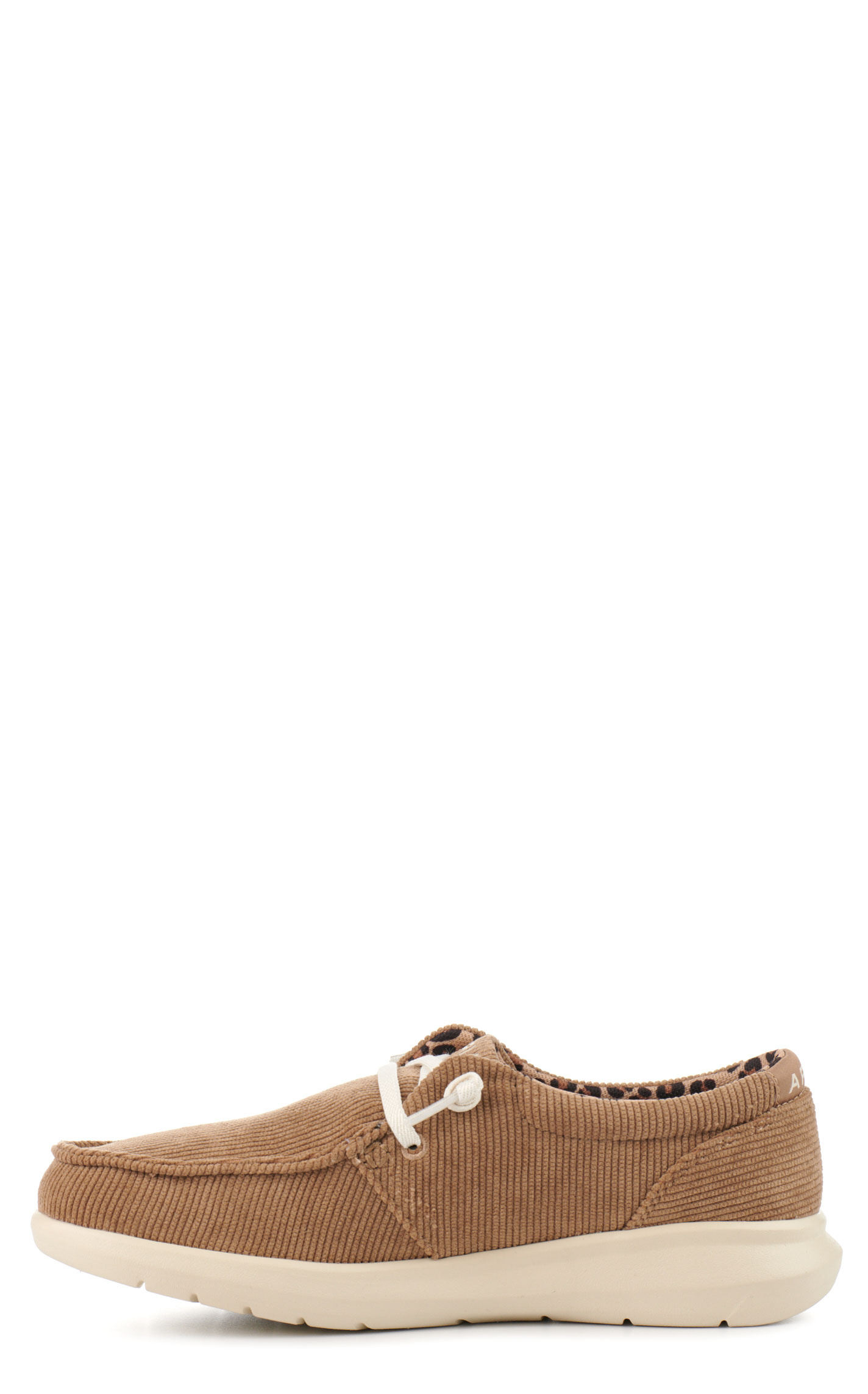 Ariat Women’s Tan Hilo Corduroy Moc Toe Casual Shoes - Image 1