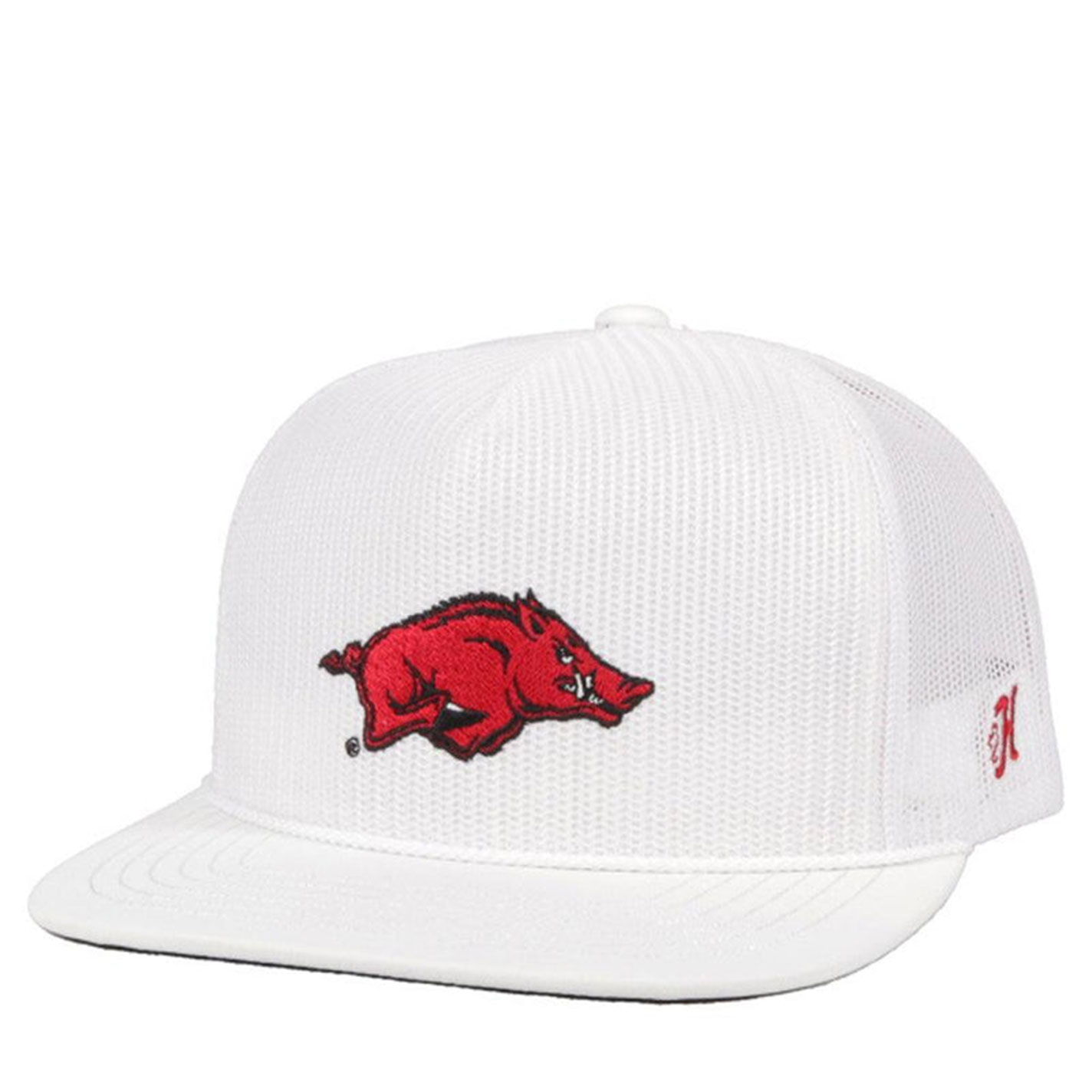Hooey Collegiate Collection Men's White Arkansas Razorback Logo Cap - Image 1