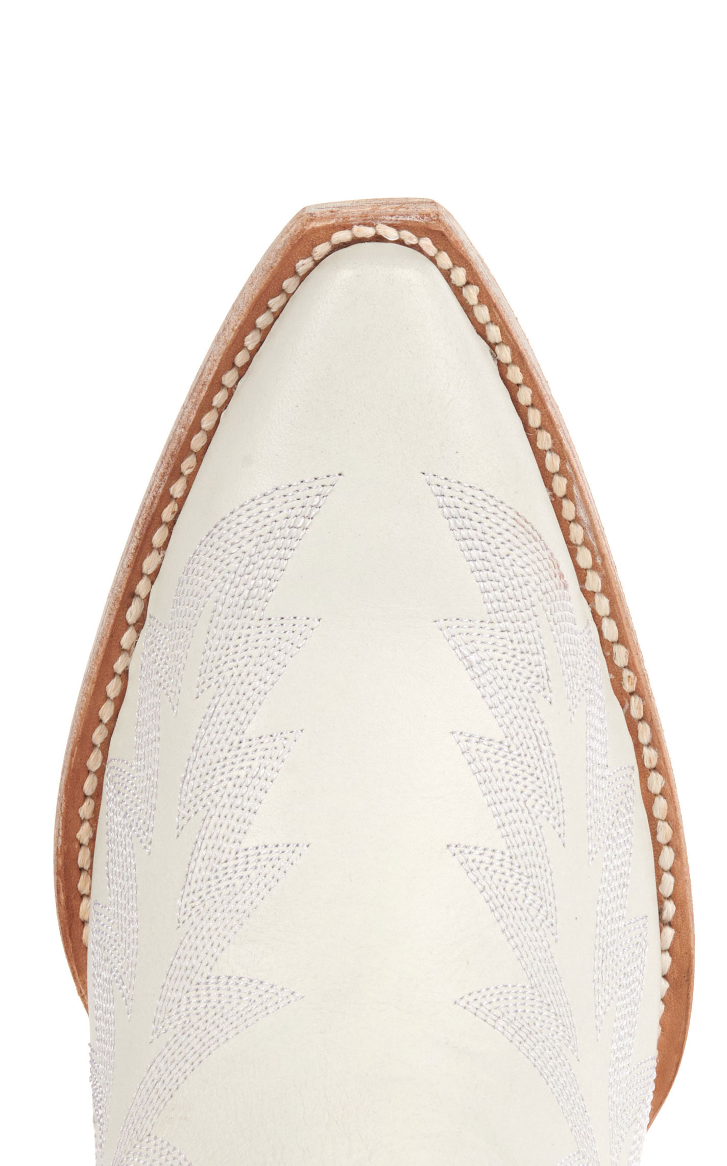 Cavender’s Women’s Leather White Snip Toe Cowboy Boots  - Image 1