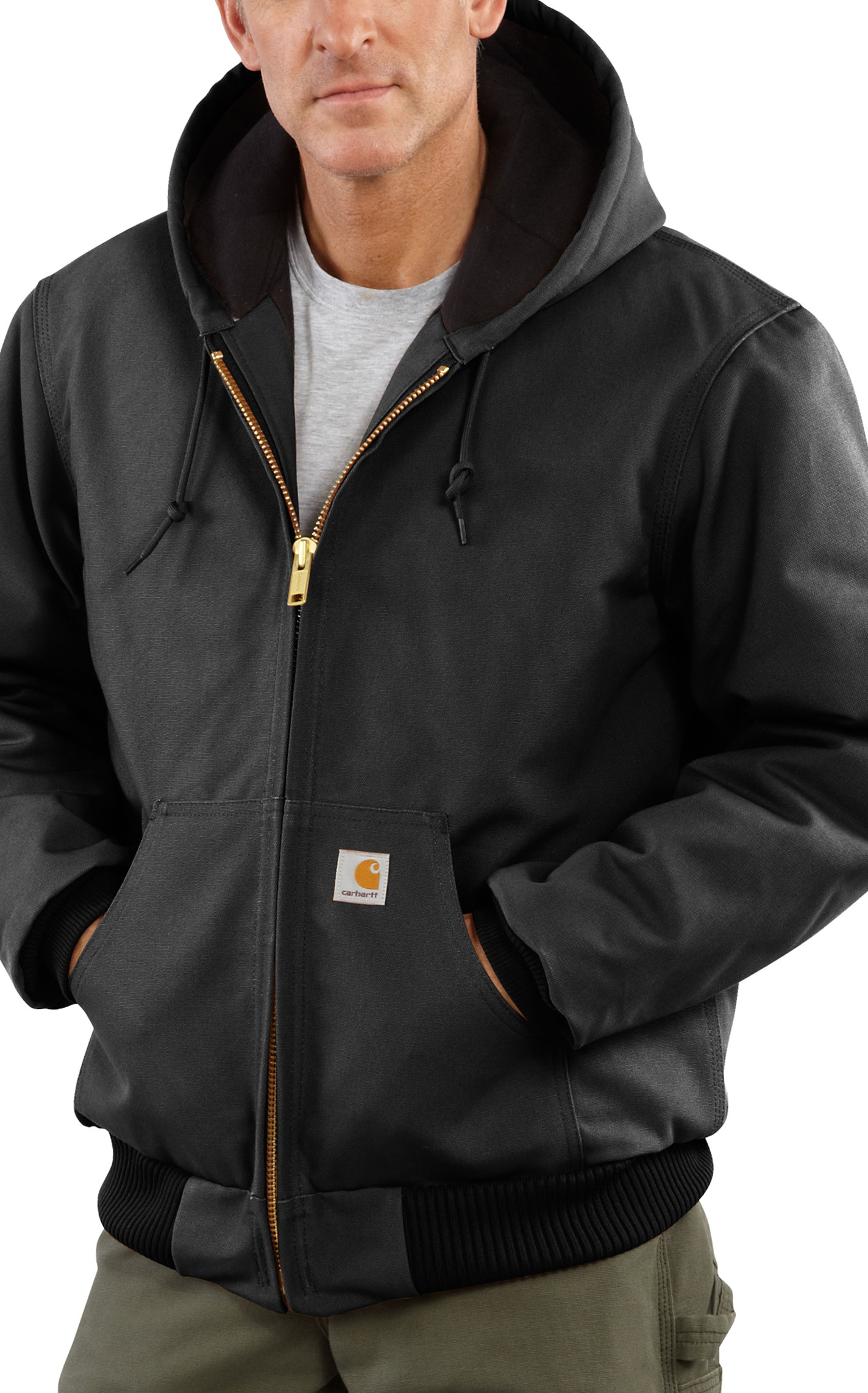 Carhartt Men's Black Duck Insulated Active Hooded Jacket - Image 1
