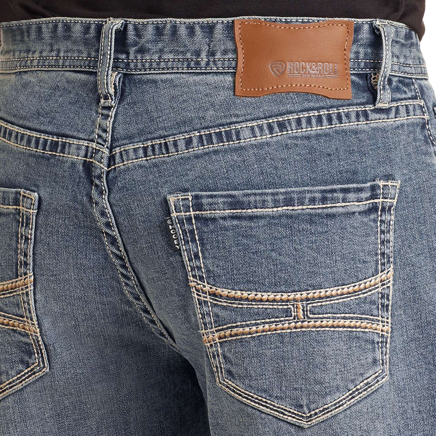 Hooey Men's Light Wash Ladder Stitch Stackable Boot Cut Jeans - Image 1
