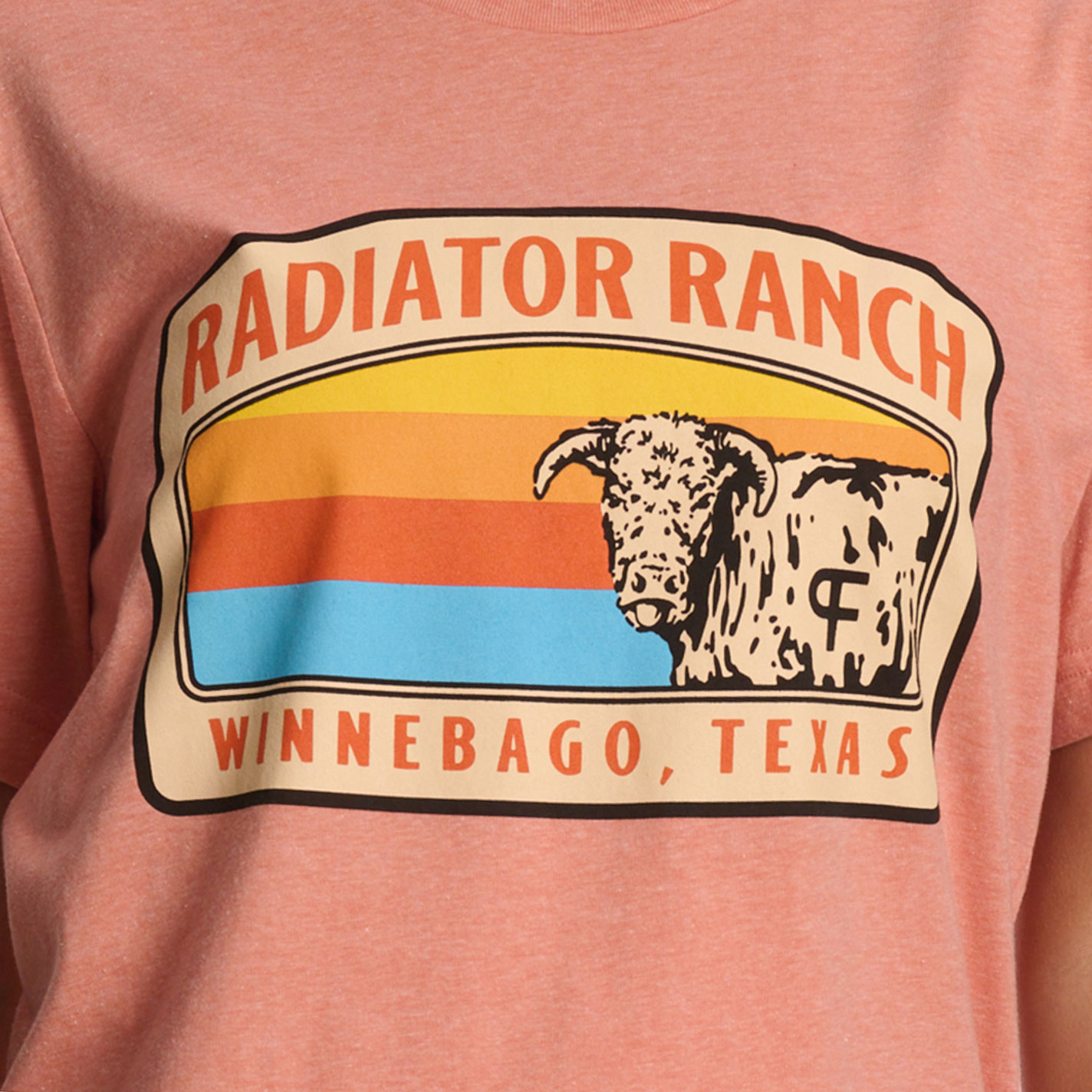 Rodeo Time Dale Brisby Men's White Radiator Ranch Logo T-Shirt - Image 1