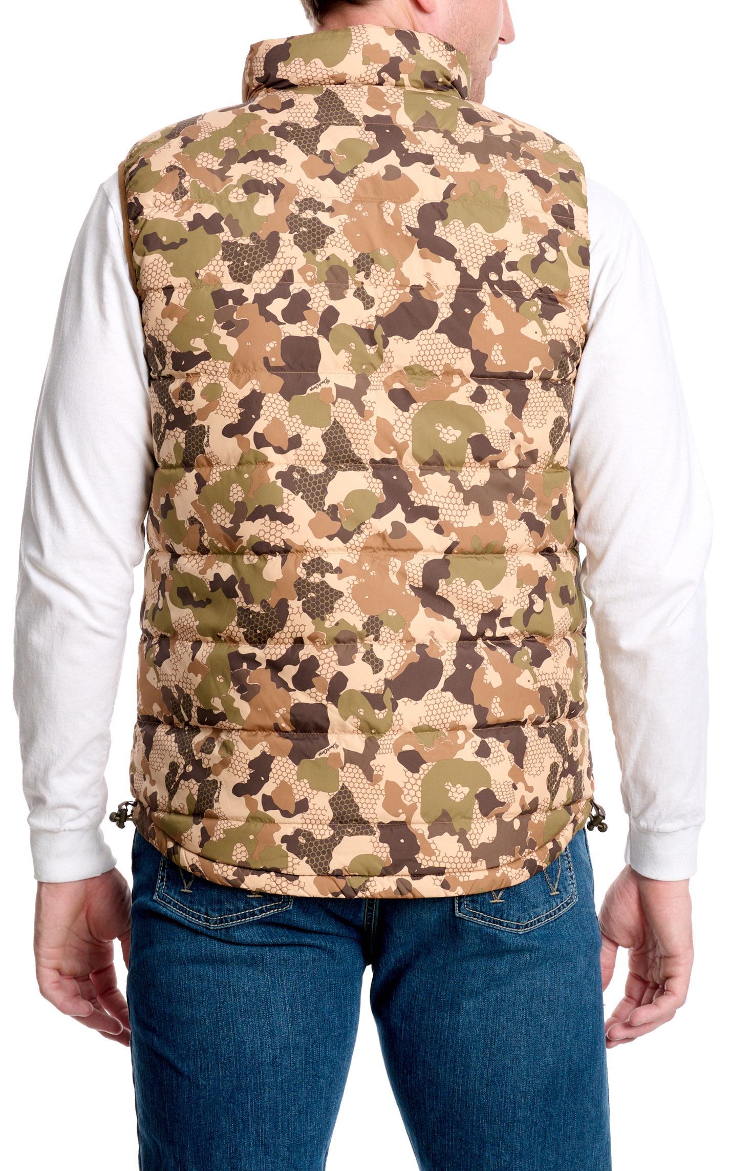 Duck Camp Men's Pintail Camo Reversible Dry-Down Vest - Image 1
