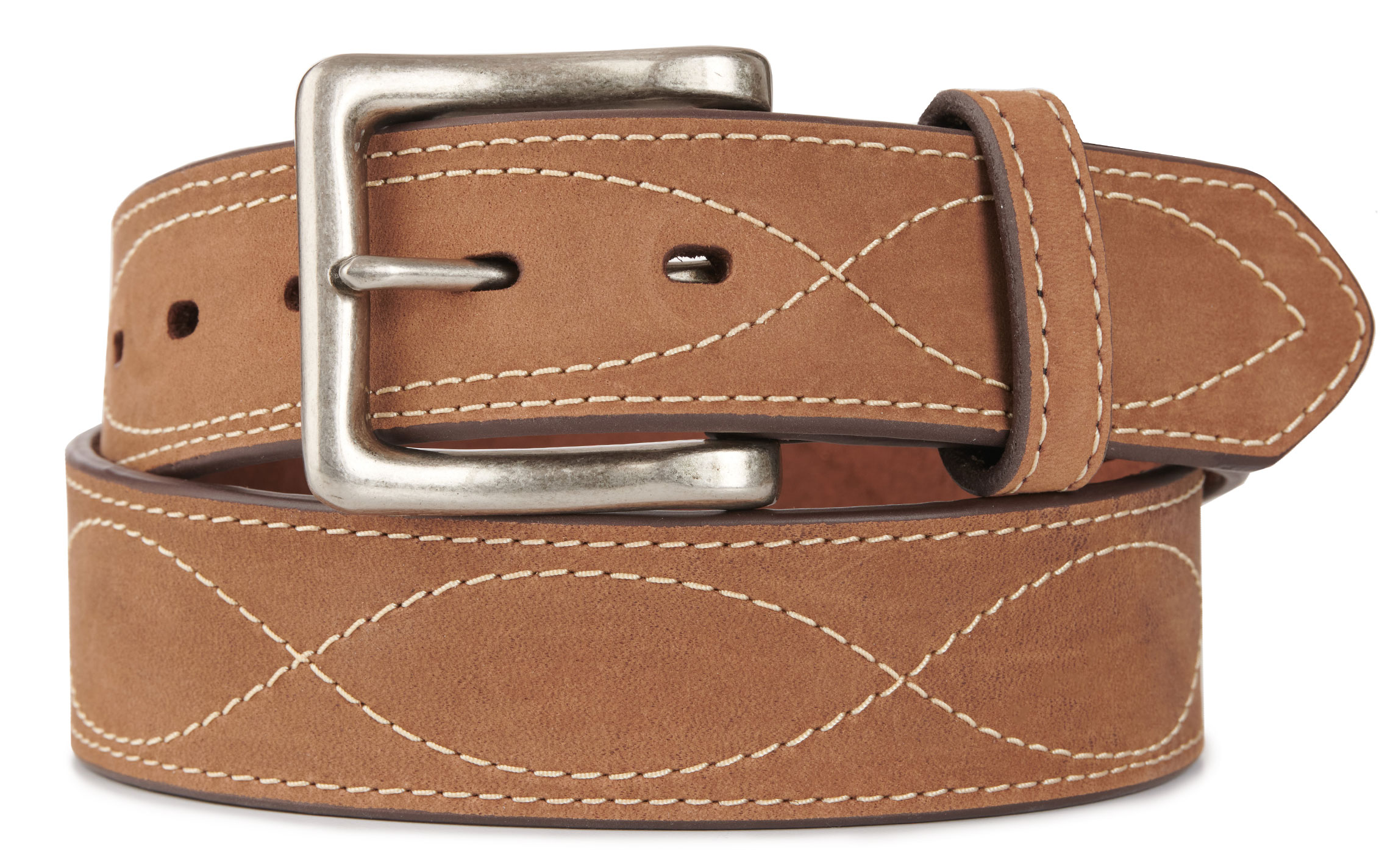 Cavender's Men's Bay Apache Brown Western Belt - Image 1