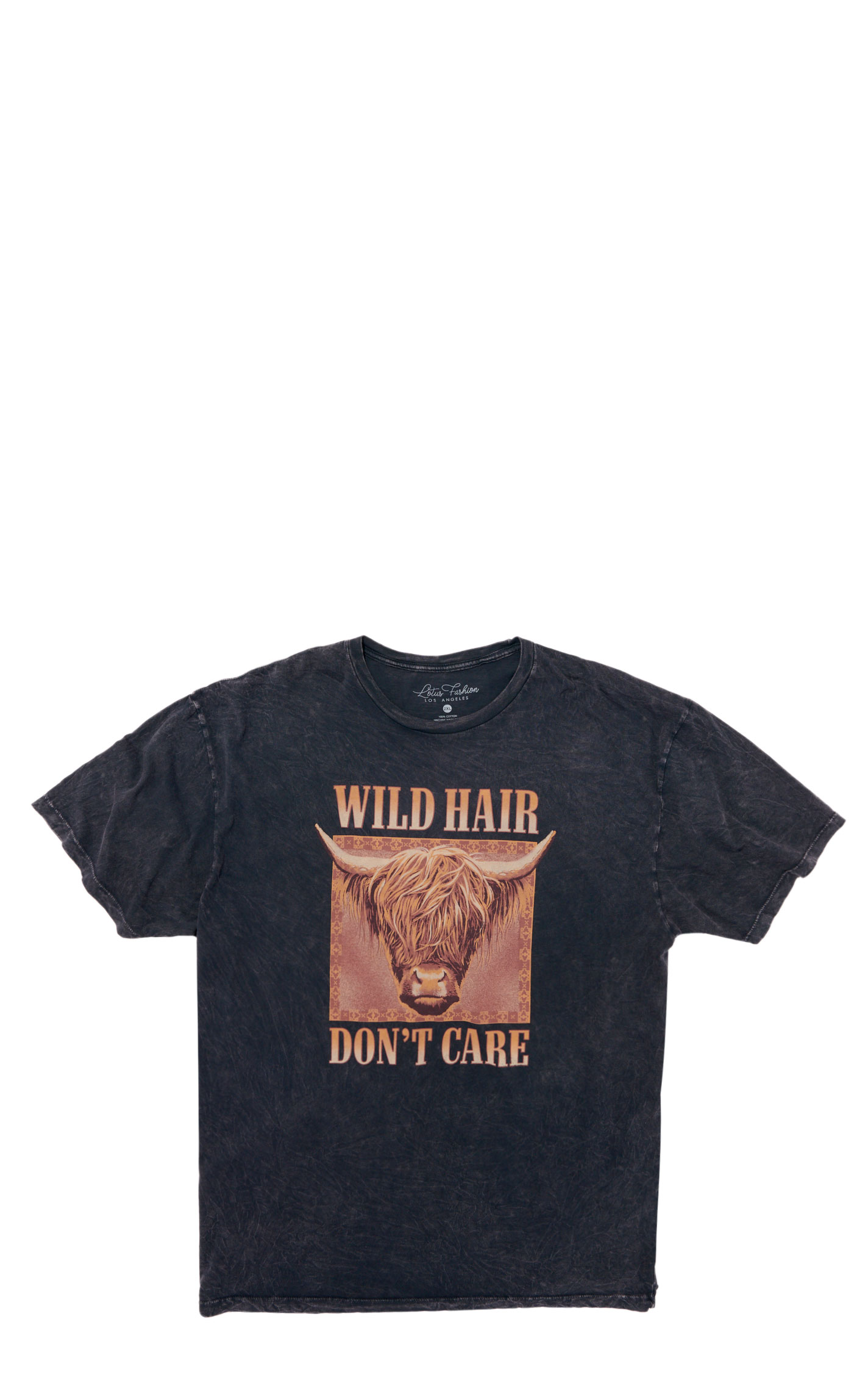 Lotus Fashion Women's Black Wild Hair Don't Care Graphic T-Shirt - Plus Sizes - Image 2