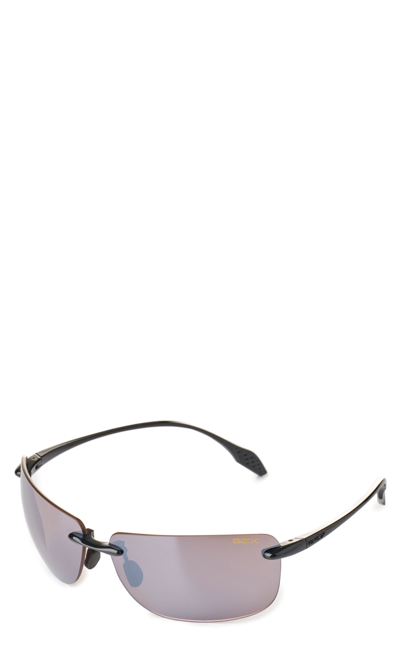 BEX Legolas Black Brown with Silver Flash Lightweight Polarized Lens Sunglasses - Image 1