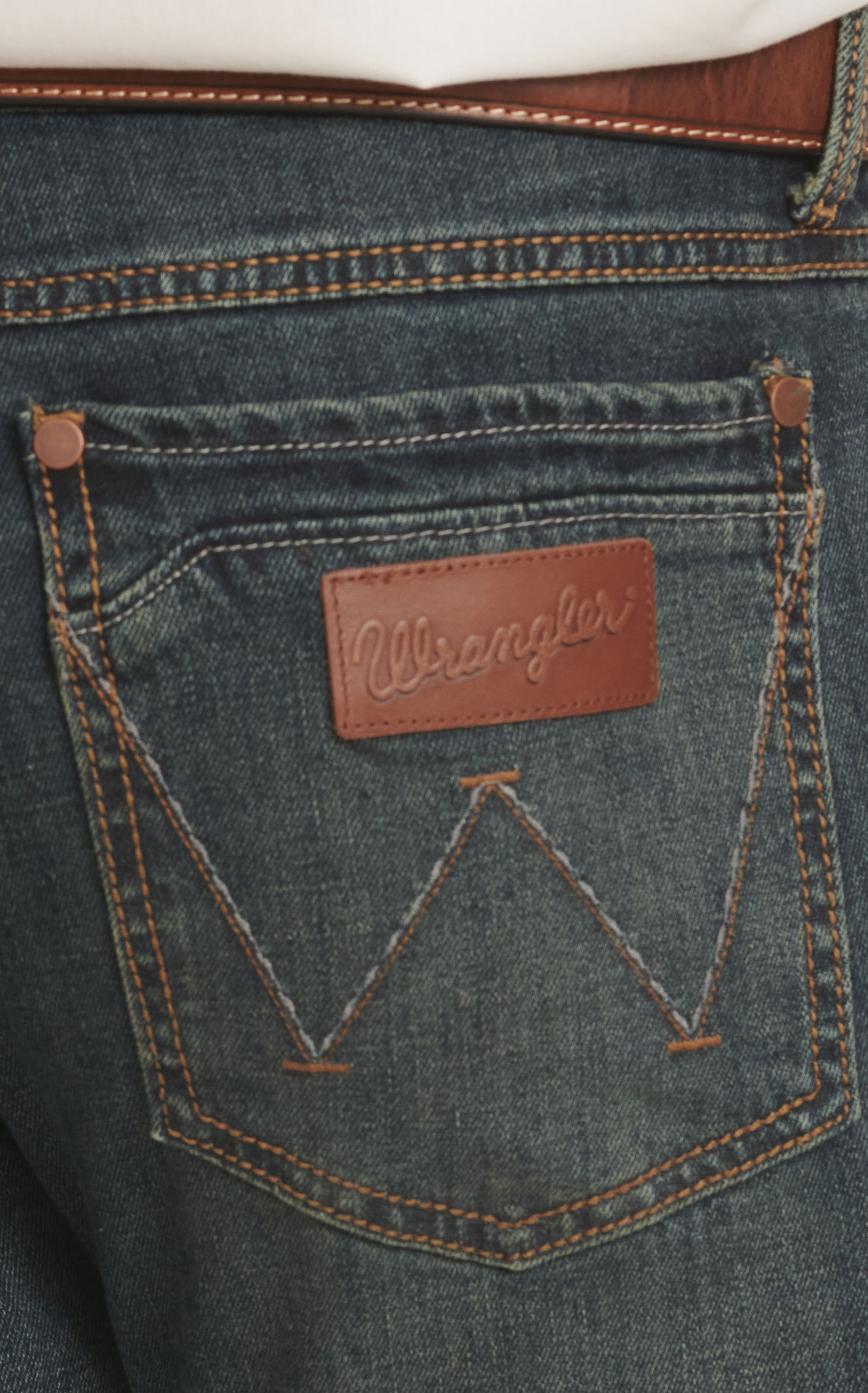 Wrangler Retro Men's Twin Bridges Dark Wash Slim Fit Stretch Boot Cut Jeans - Tall - Image 1